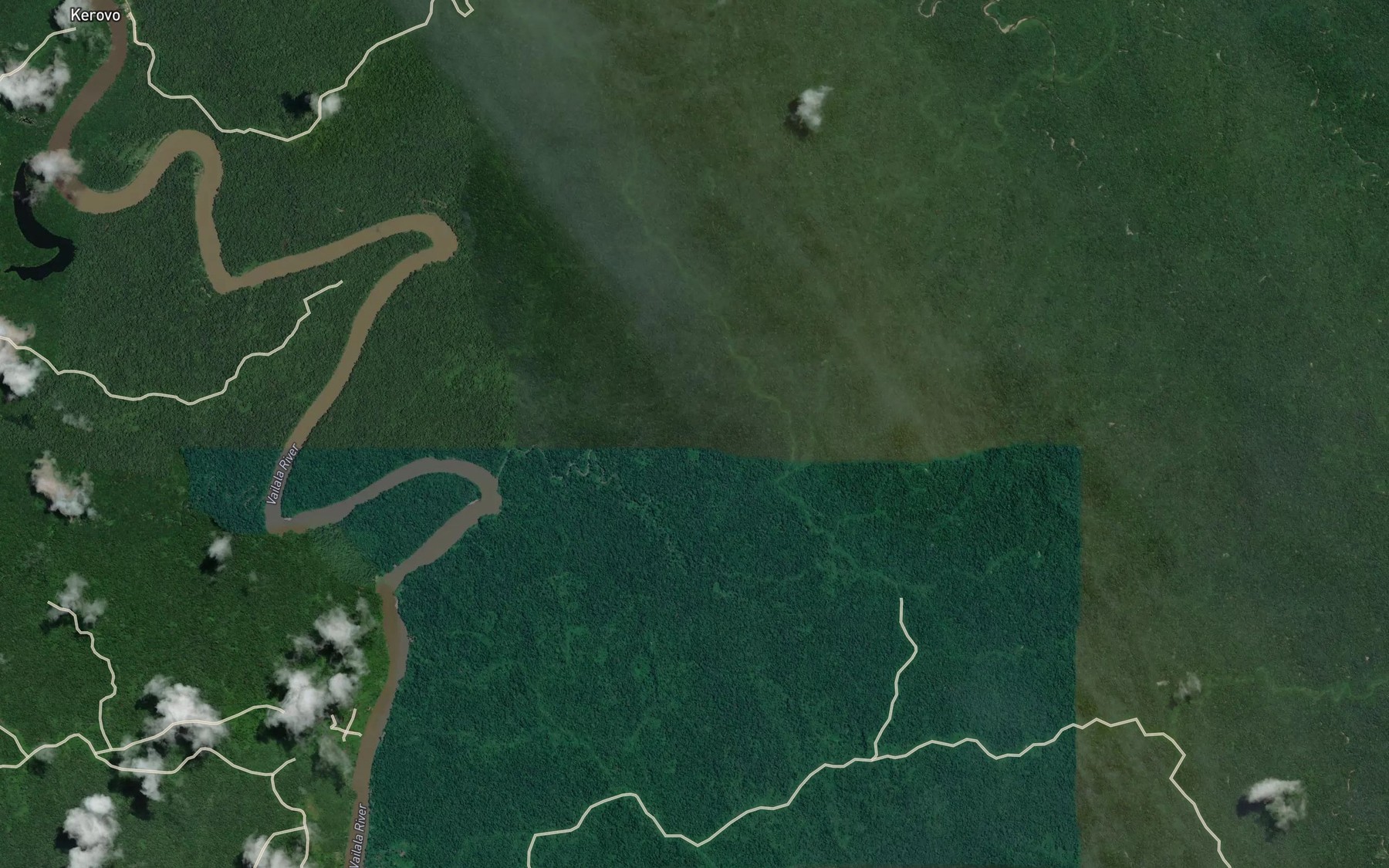 Satellite map of the Airu Creek