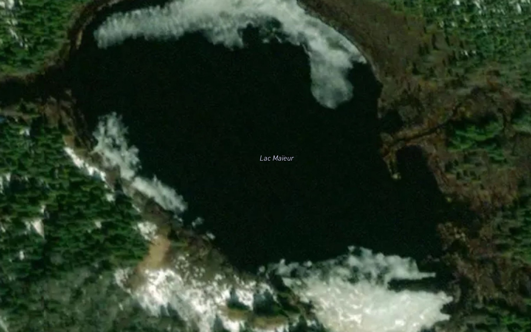 Satellite map of the Lac Maieur