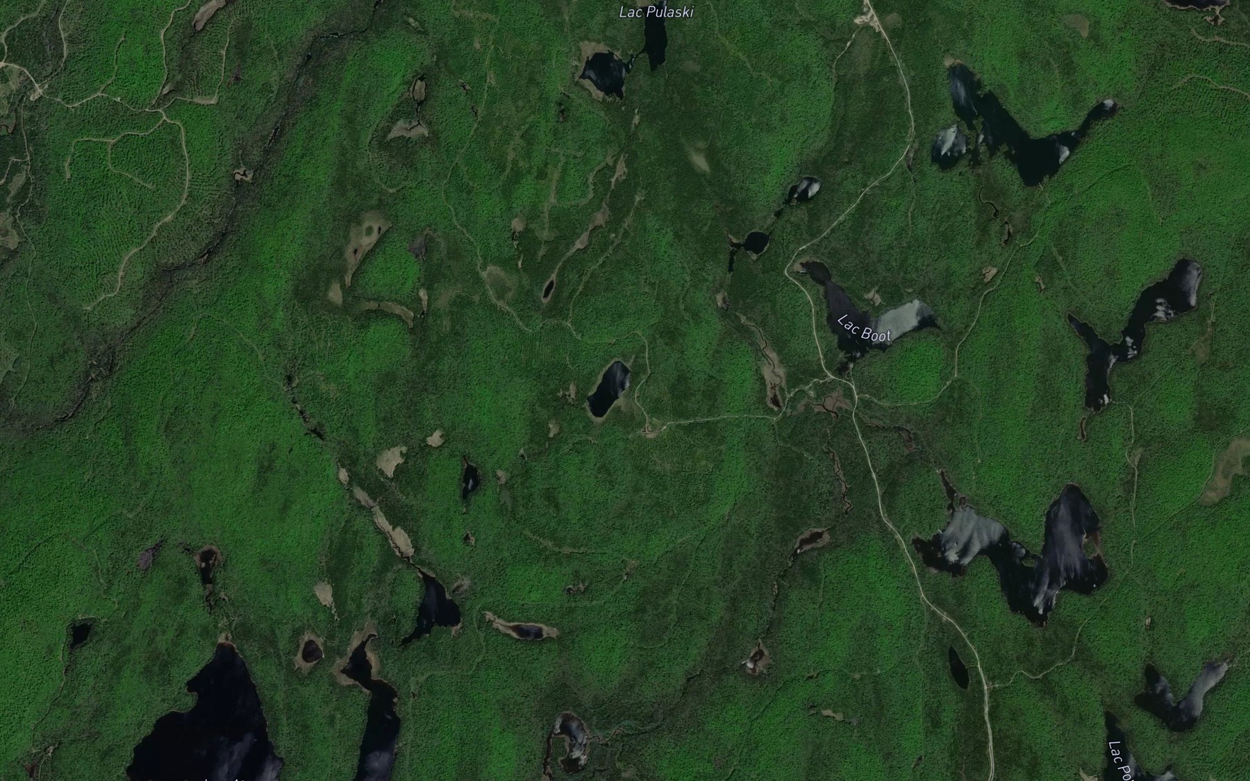 Satellite map of the Lac Ovale