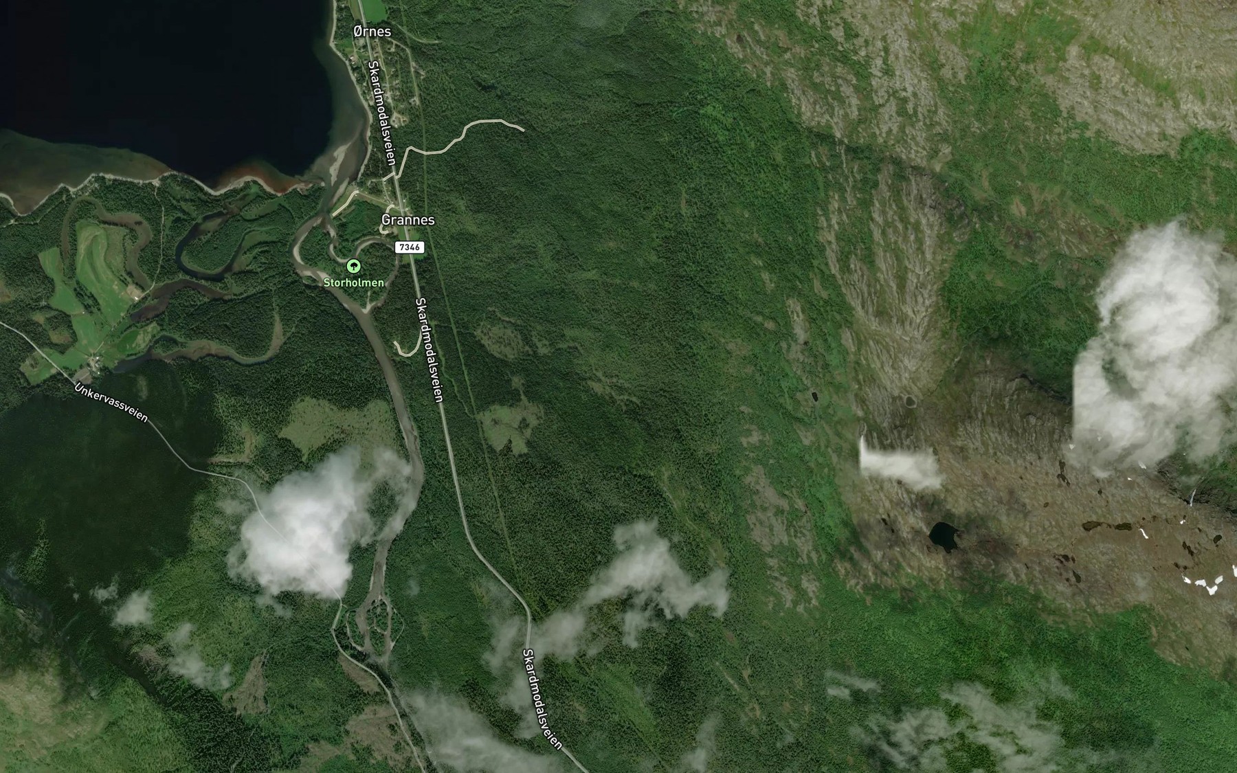 Satellite map of the Johannakildbekken
