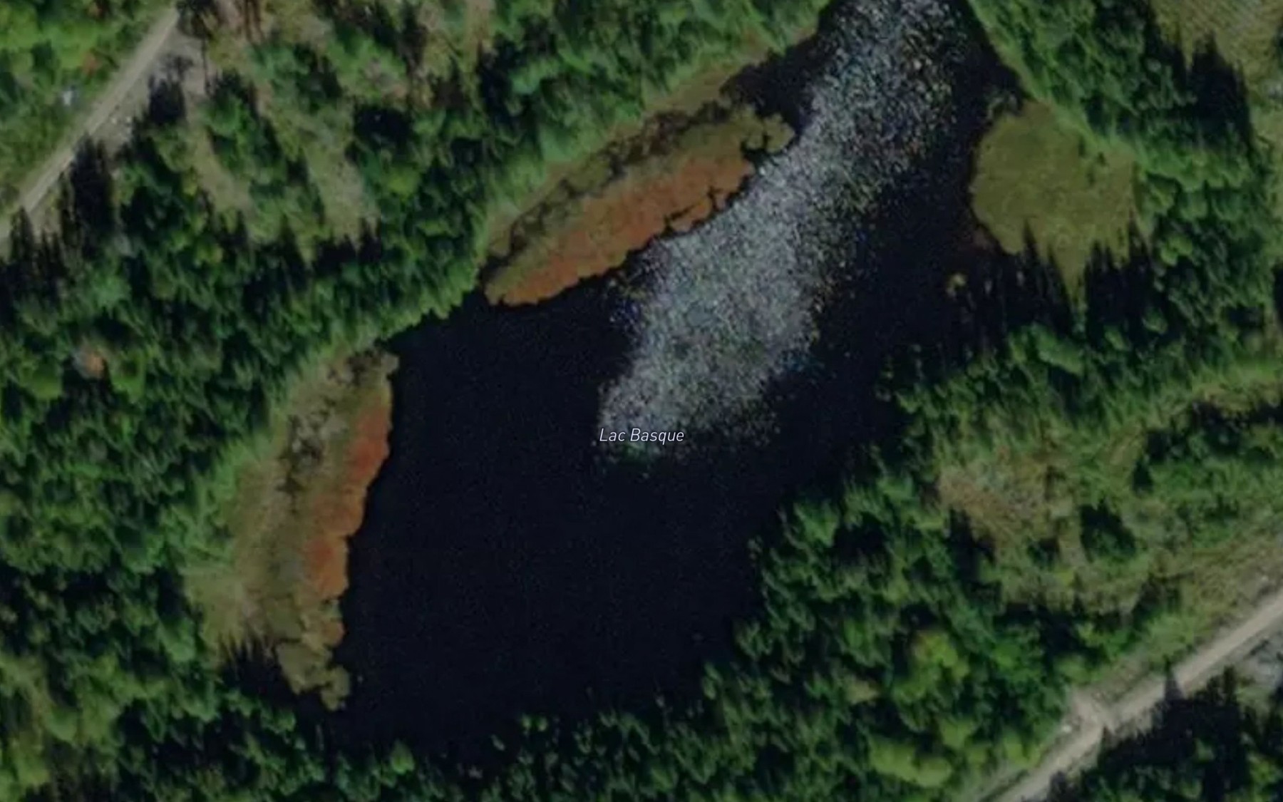 Satellite map of the Lac Basque