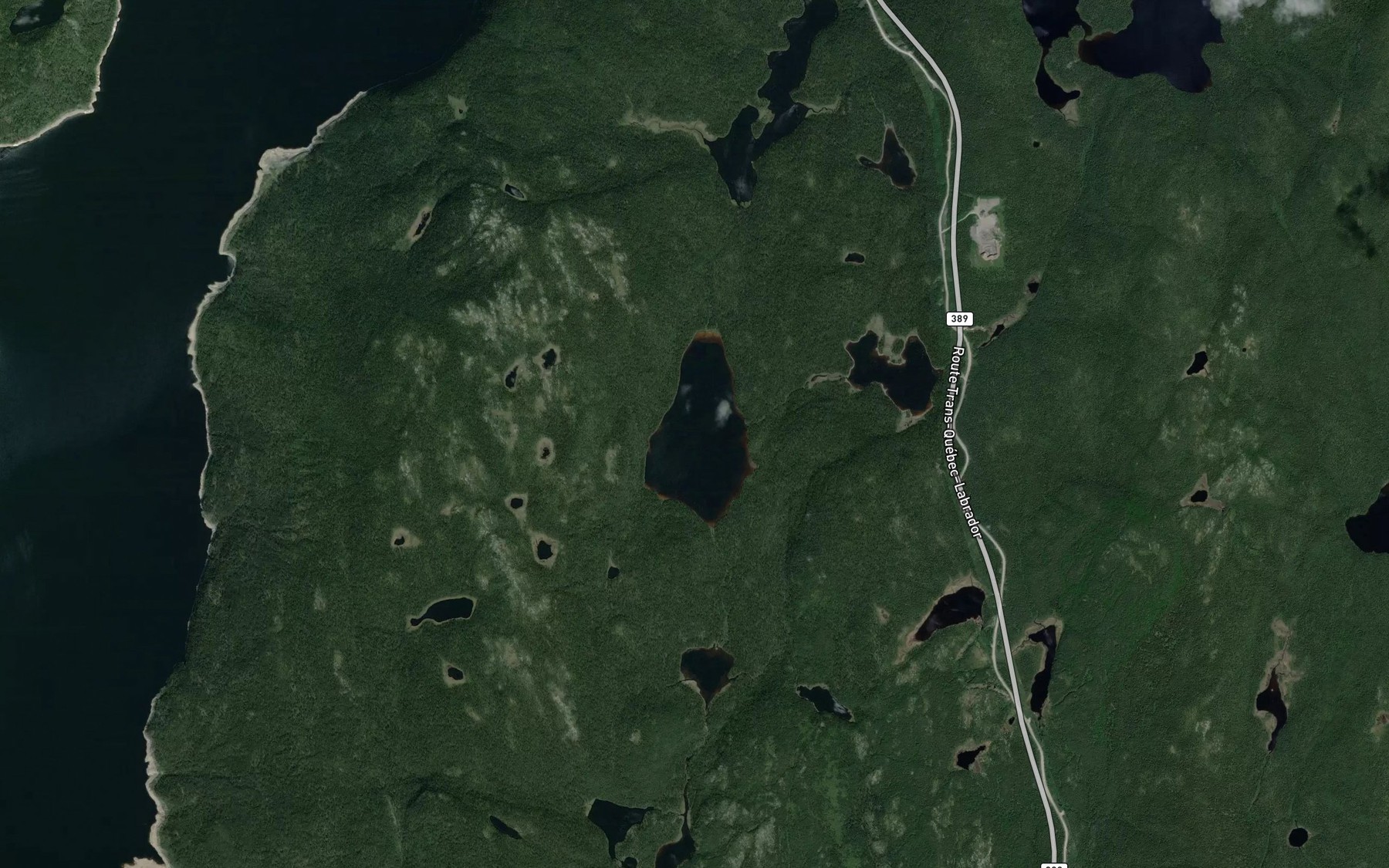 Satellite map of the Lac Suzanne
