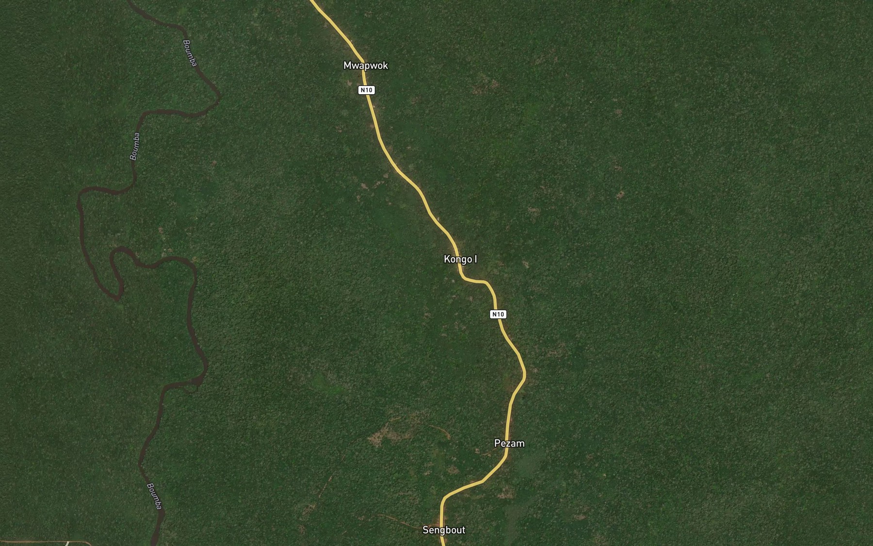 Satellite map of the Mwapwok