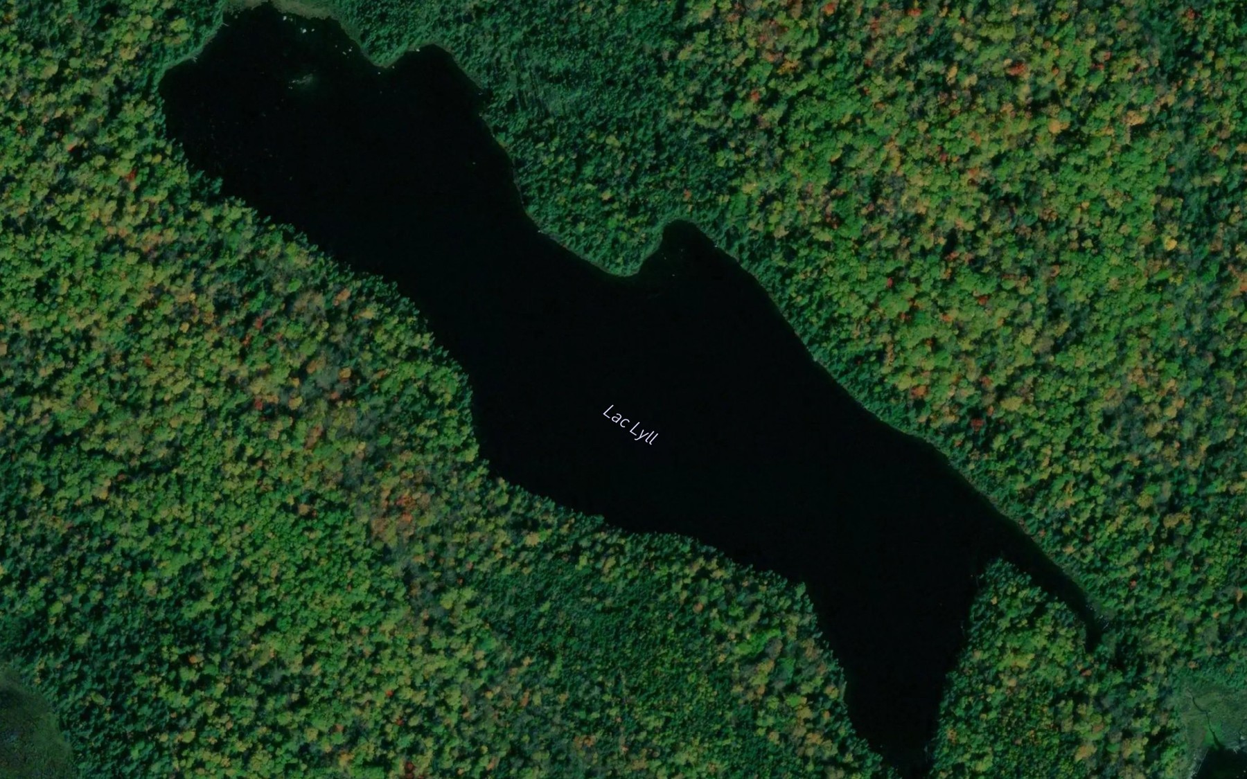 Satellite map of the Lac Lyll