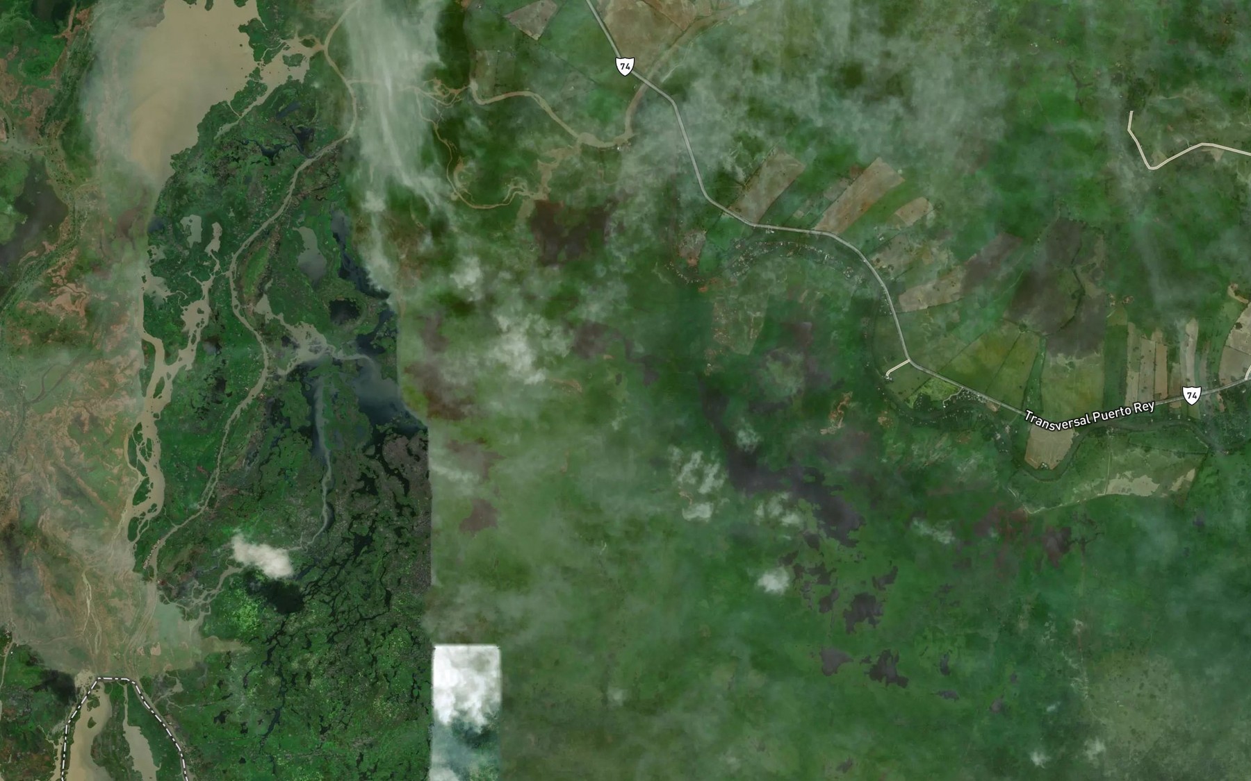 Satellite map of the Cienaga El Firme