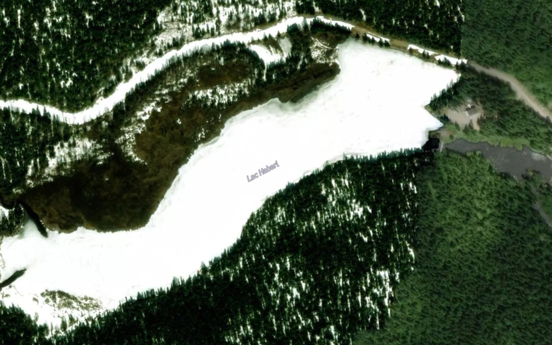 Satellite map of the Lac Haberl