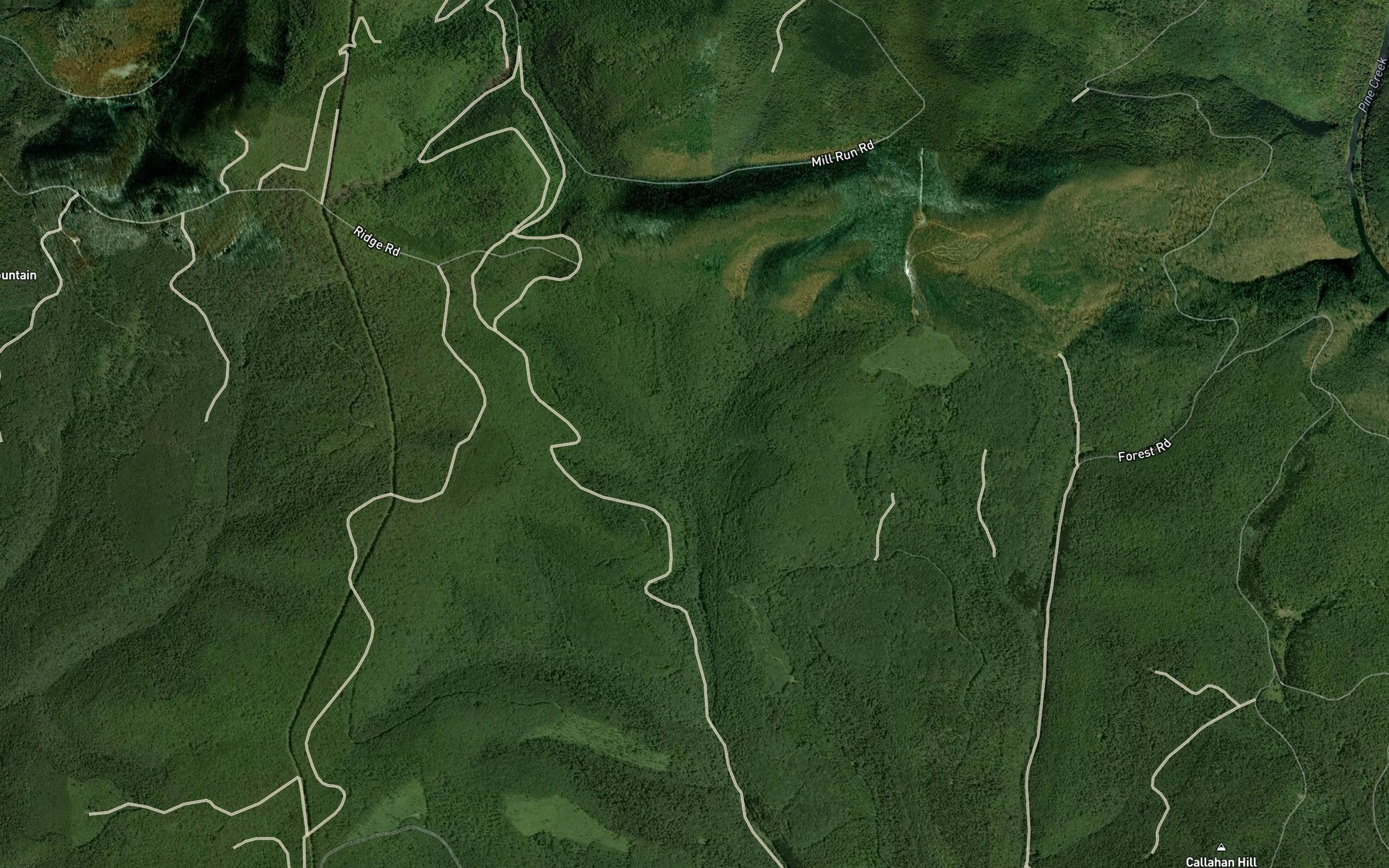 Satellite map of the Gilbert Run