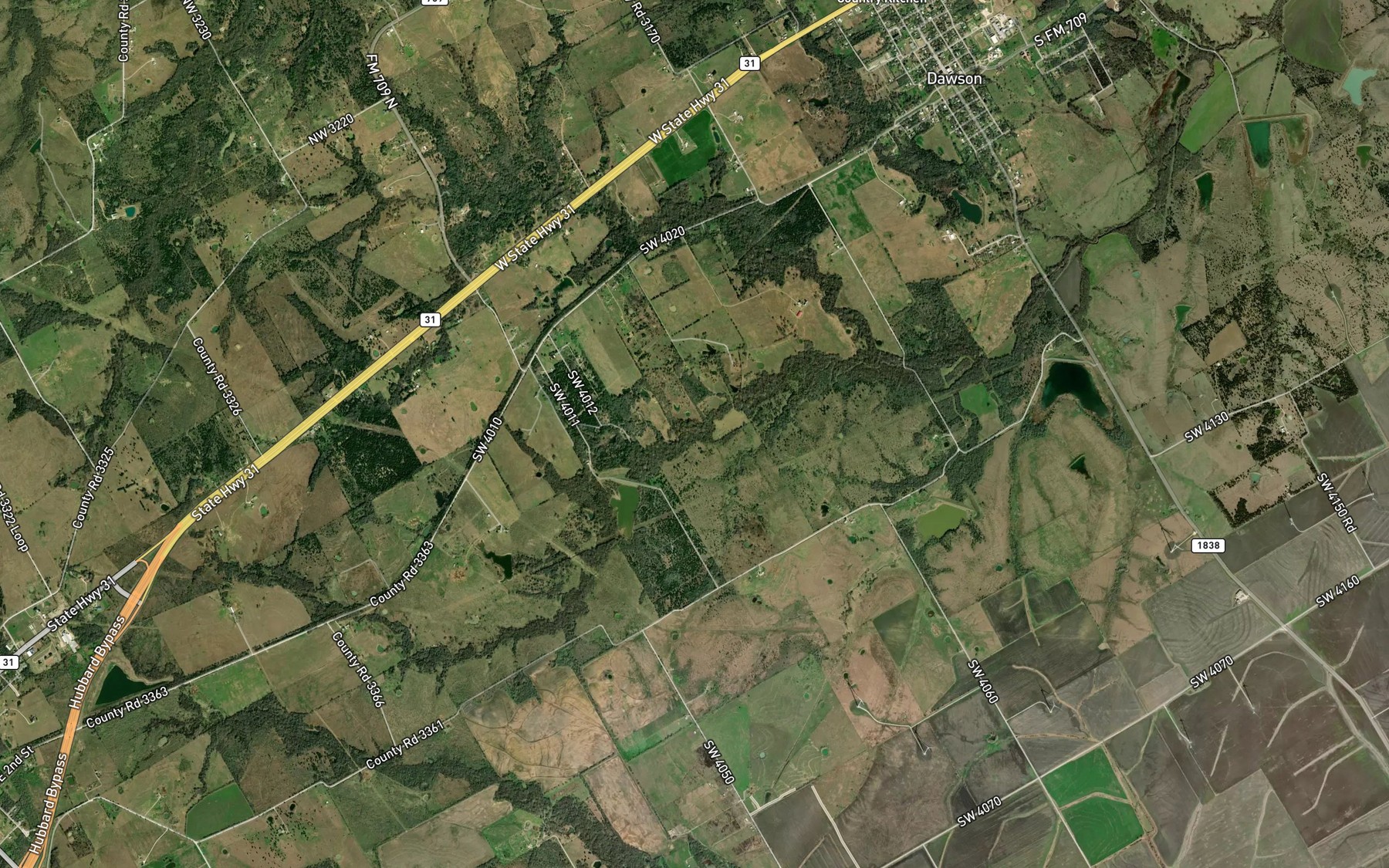 Satellite map of the Soil Conservation Service Site 106a Reservoir
