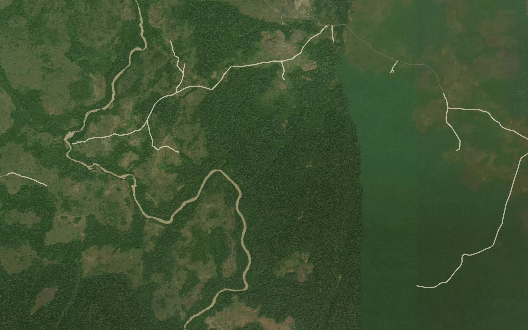 Satellite map of the Niampondo