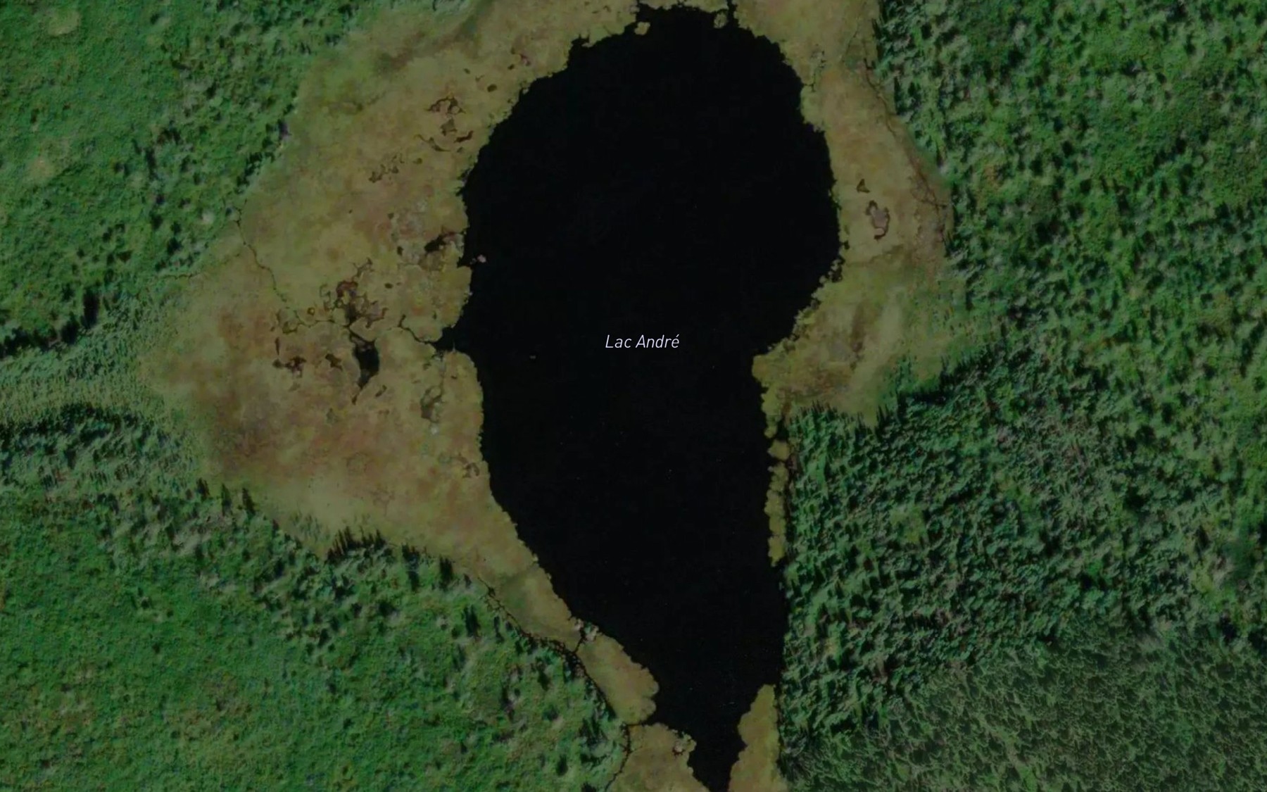 Satellite map of the Lac Andre
