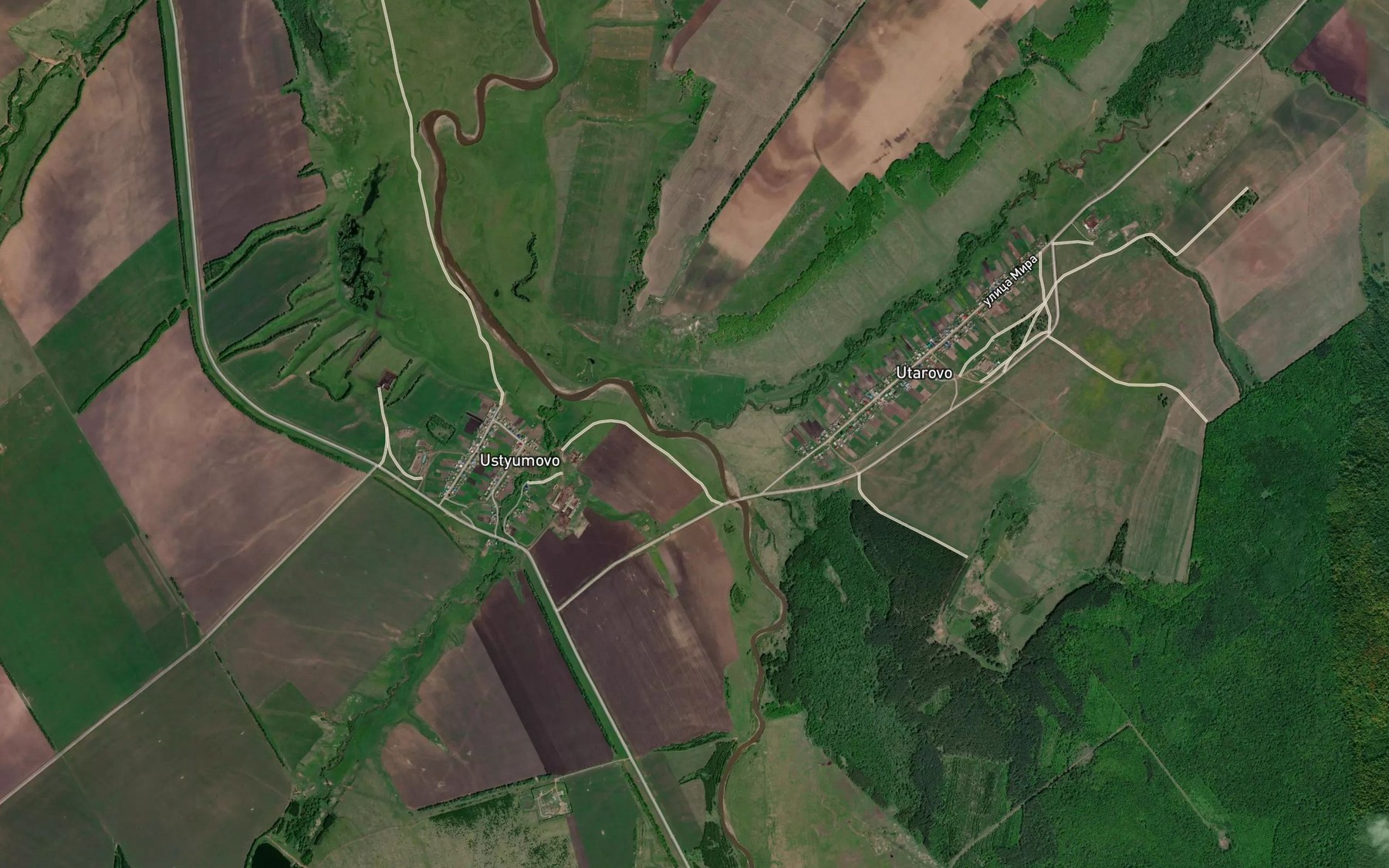 Satellite map of the Menyady