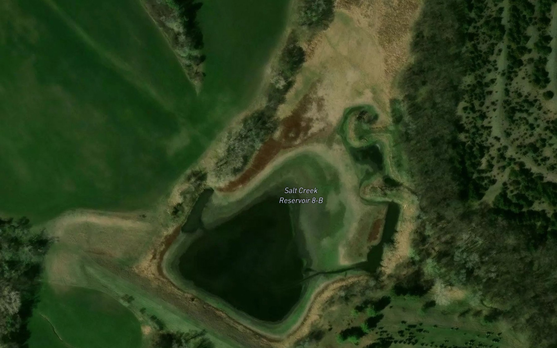 Satellite map of the Salt Creek Reservoir 8-B