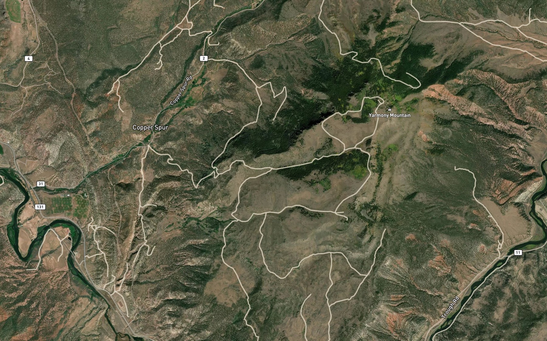 Satellite map of the Kayser Spring