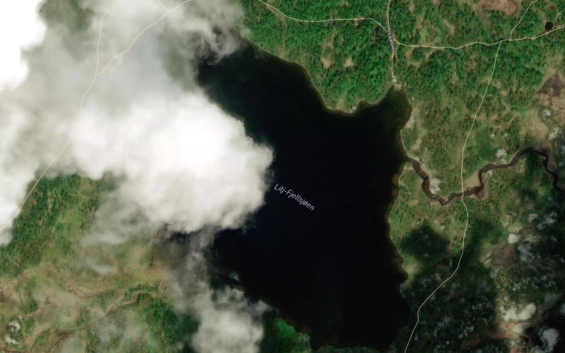 Satellite map of the Lille Fjellsjoen