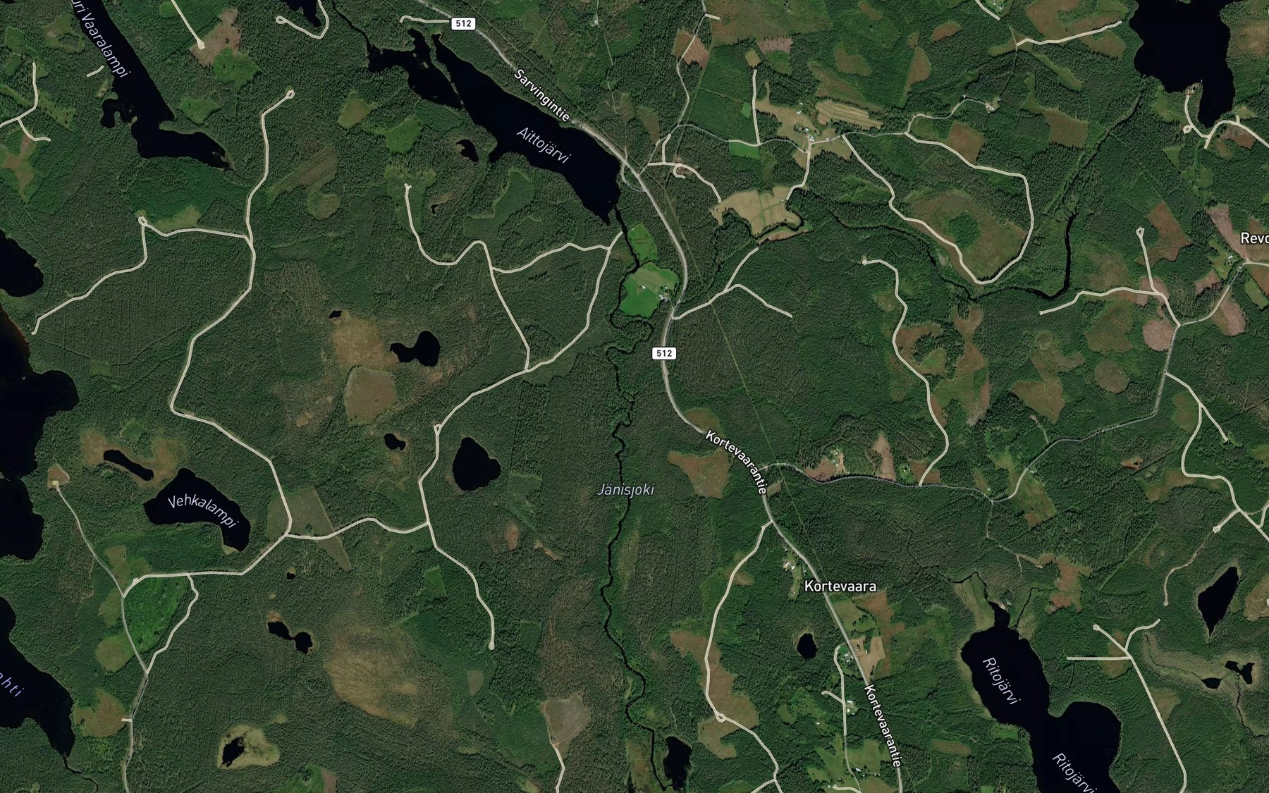 Satellite map of the Karjapuro
