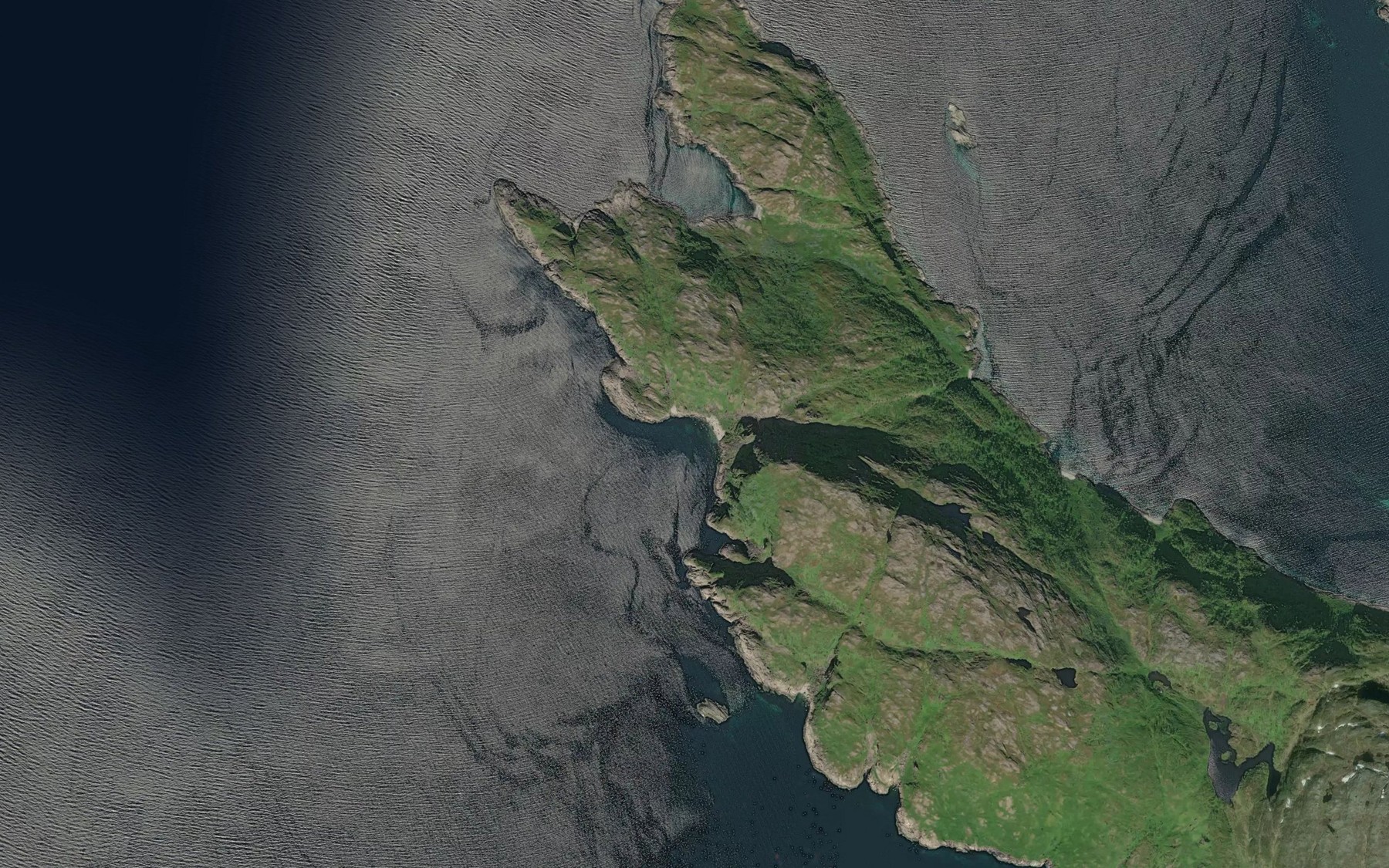 Satellite map of the Fuglevika
