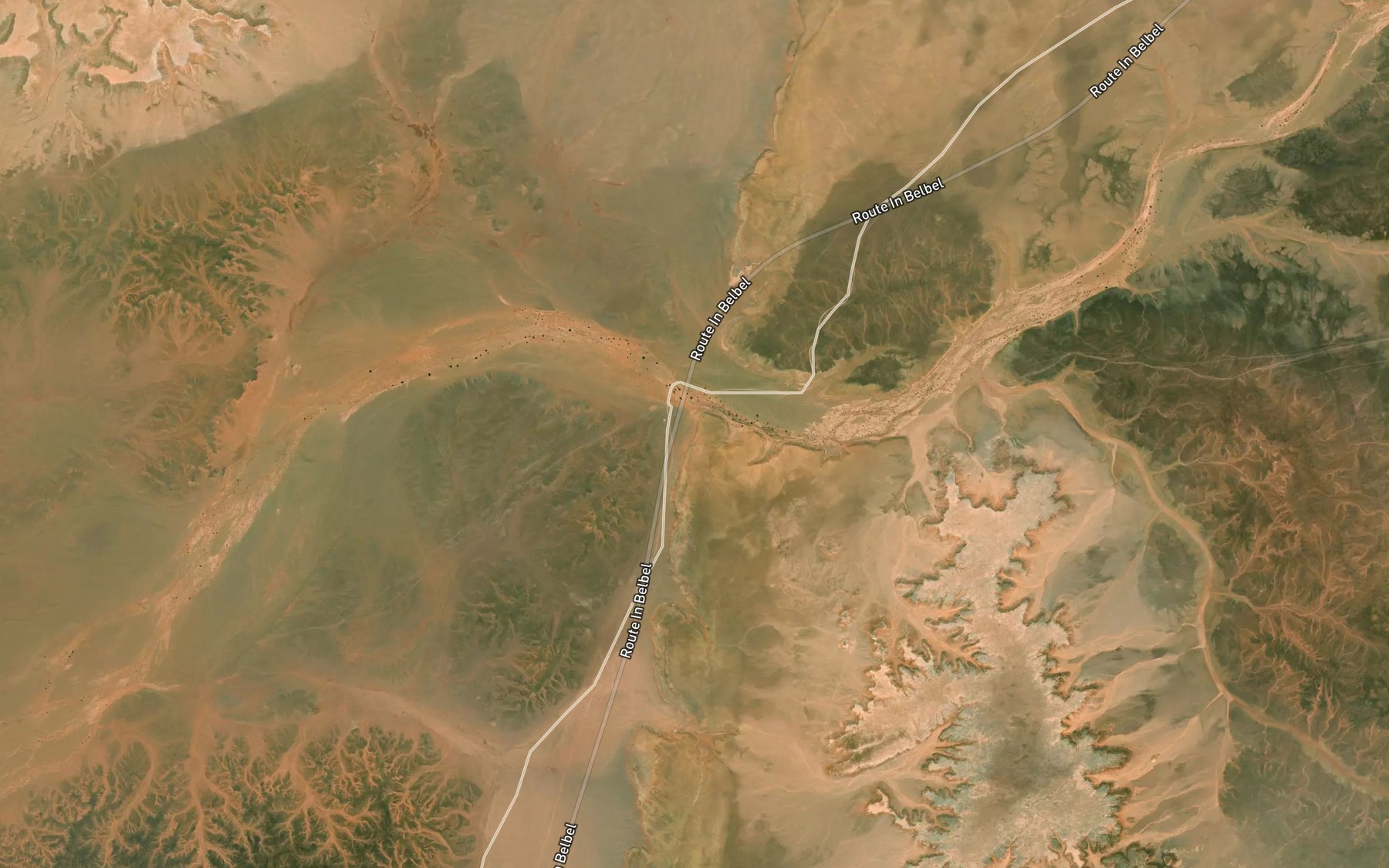 Satellite map of the Rhedir ech Cha'bet et Tinerkli