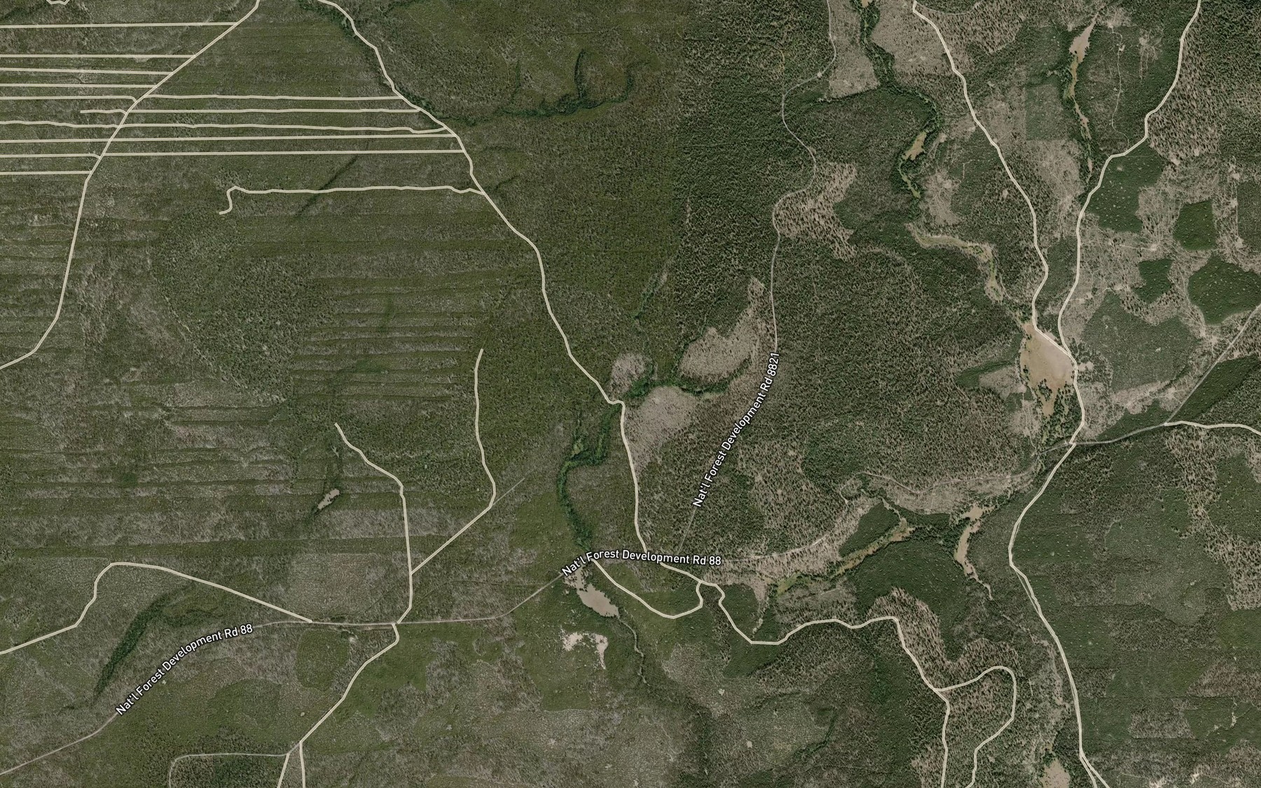 Satellite map of the Huckleberry Spring