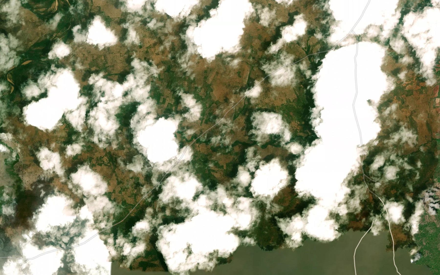 Satellite map of the RiverKwara