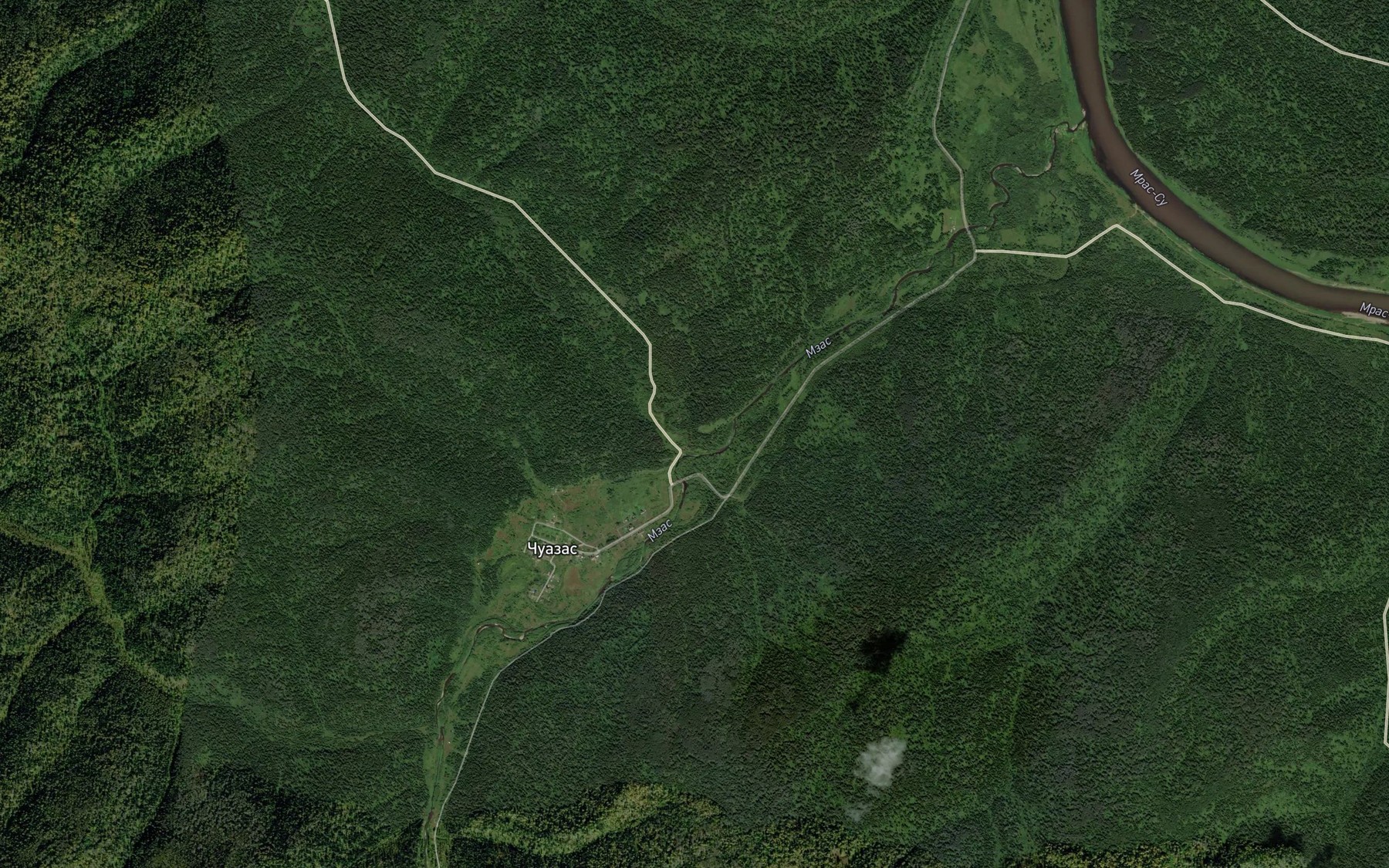 Satellite map of the Chuazas