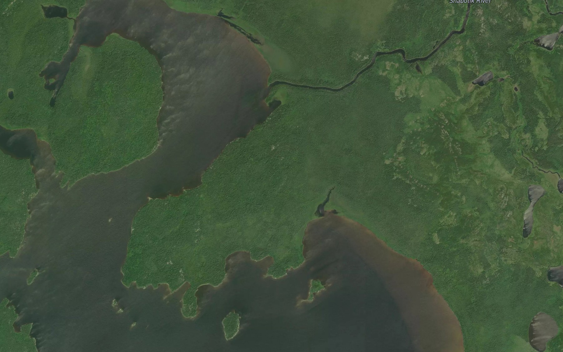 Satellite map of the Ginozhe Bay
