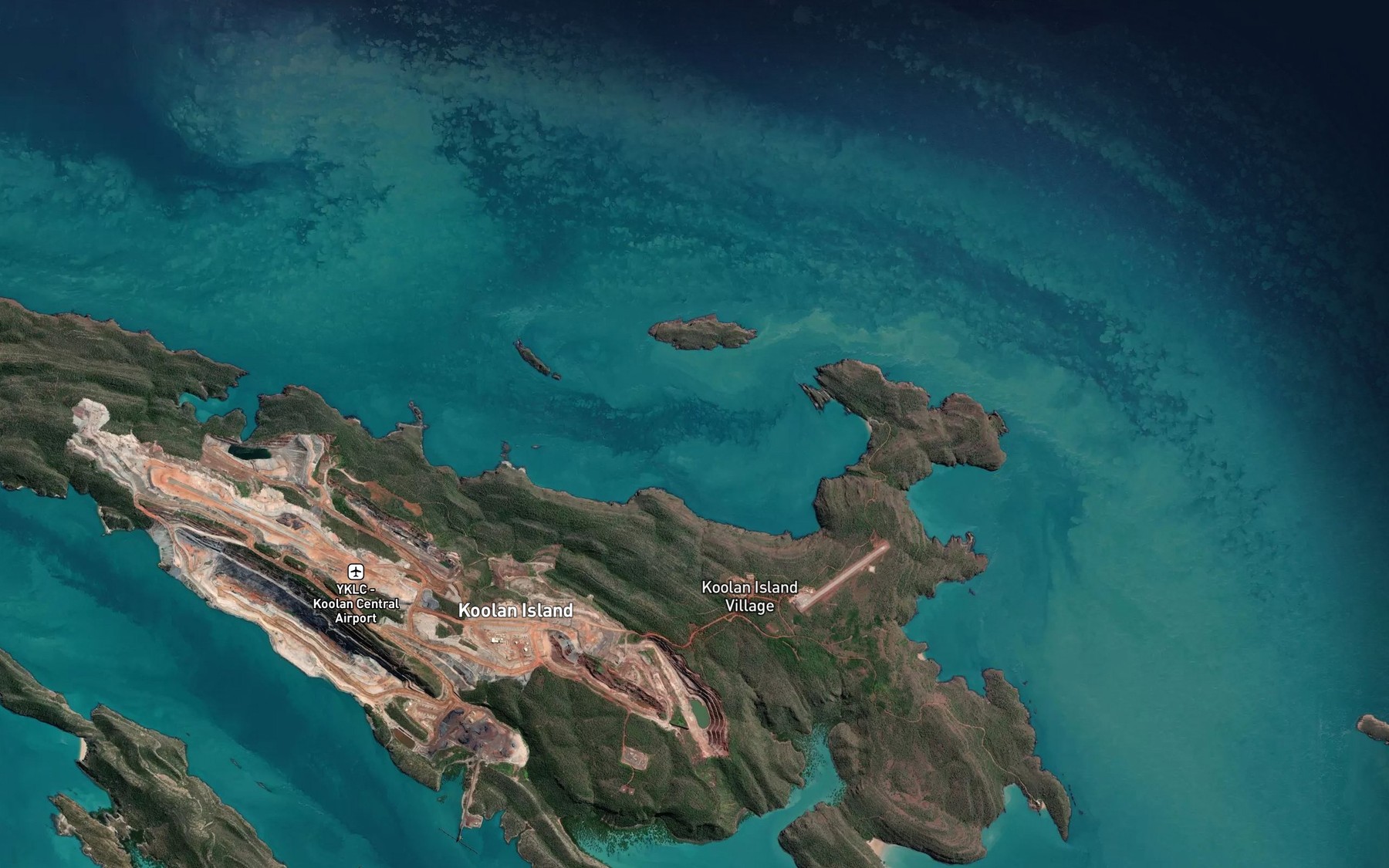 Satellite map of the Koolan Cove