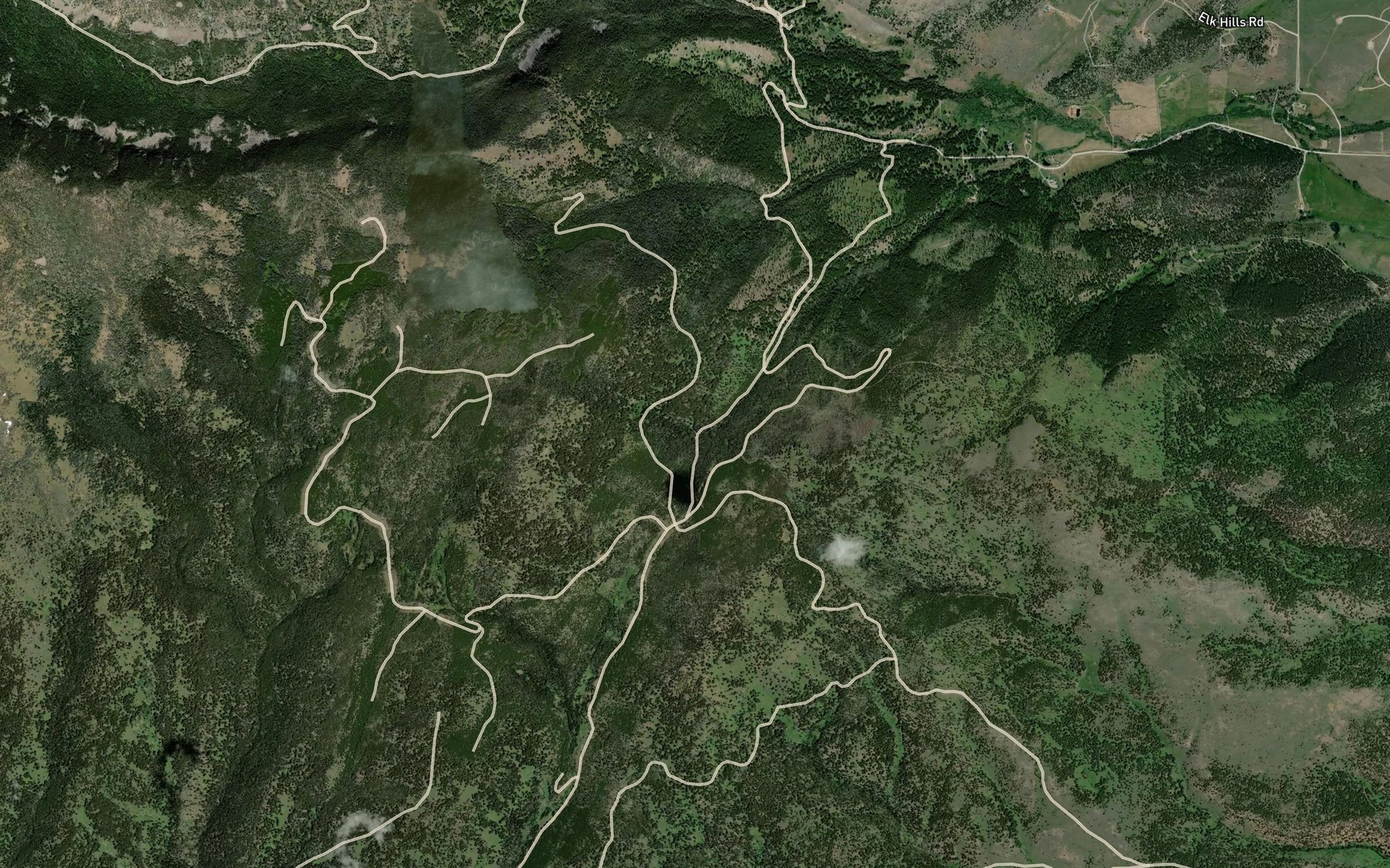 Satellite map of the Virginia Creek