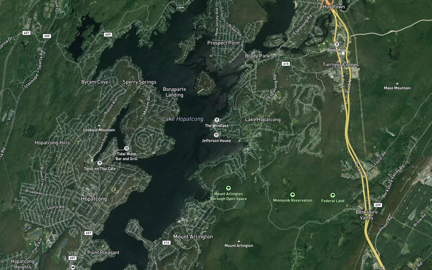 Satellite map of the Jefferson House