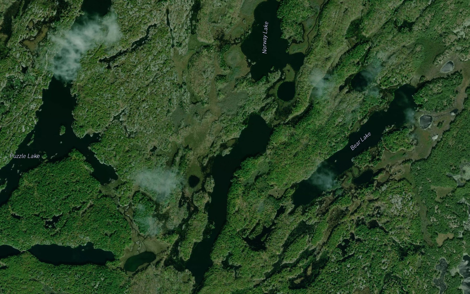 Satellite map of the Norway Lake