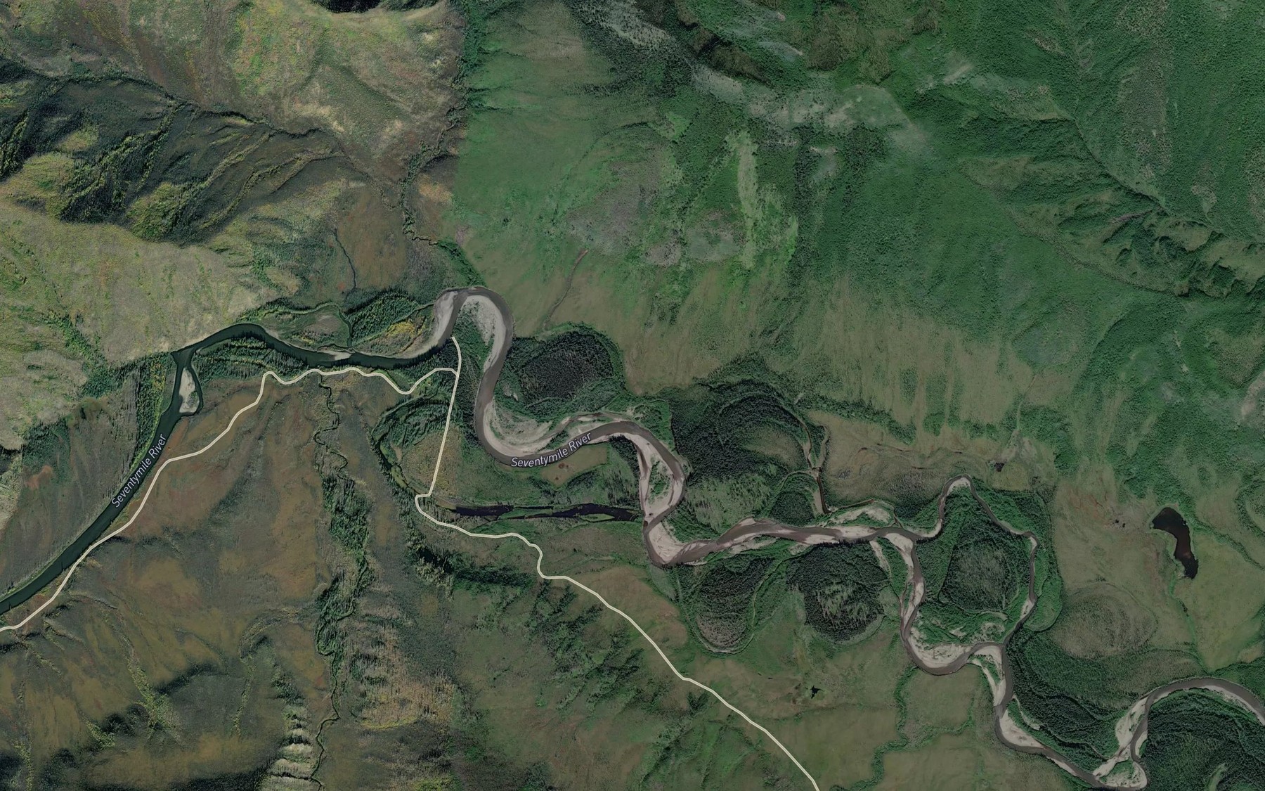Satellite map of the Fox Creek