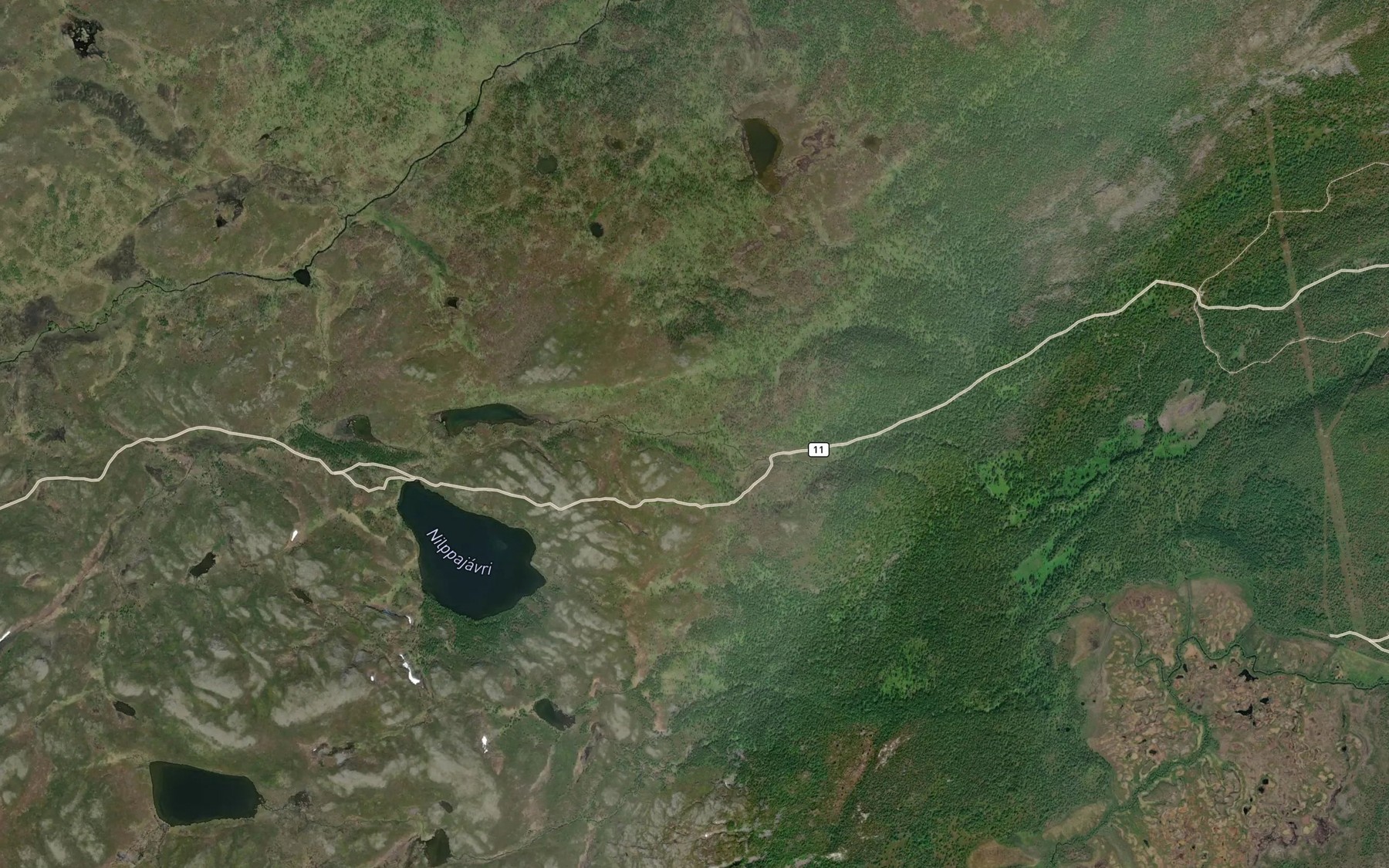 Satellite map of the Fadnujakka
