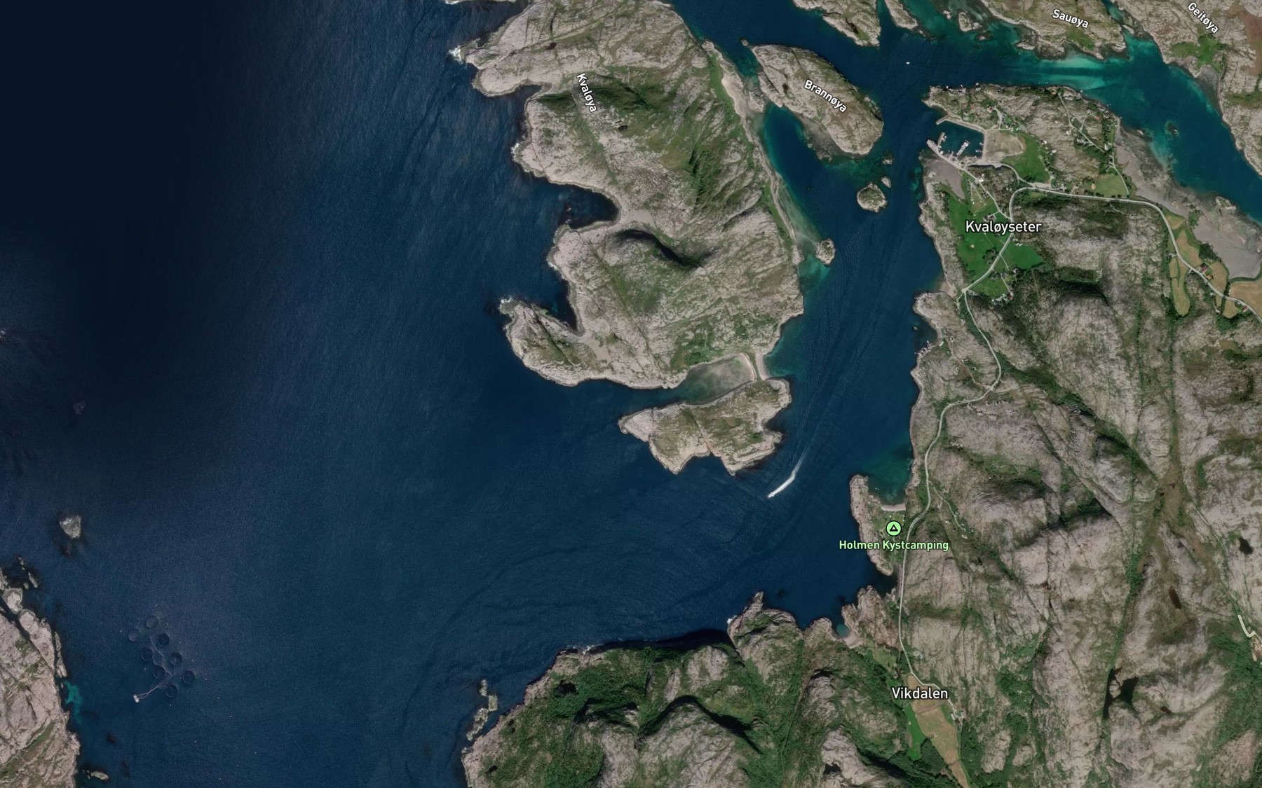 Satellite map of the Kvaloyvalen