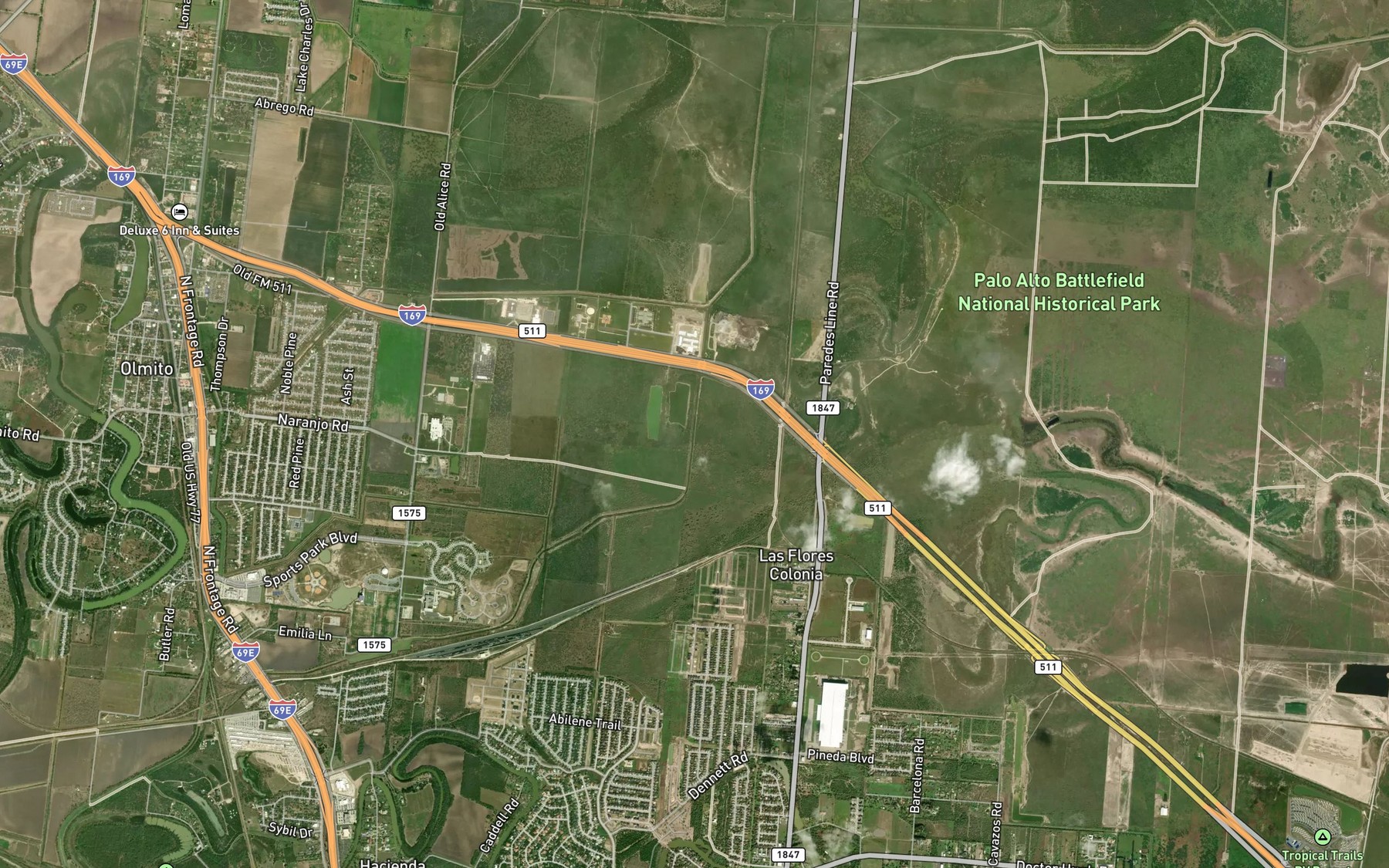 Satellite map of the Ditch Number Three