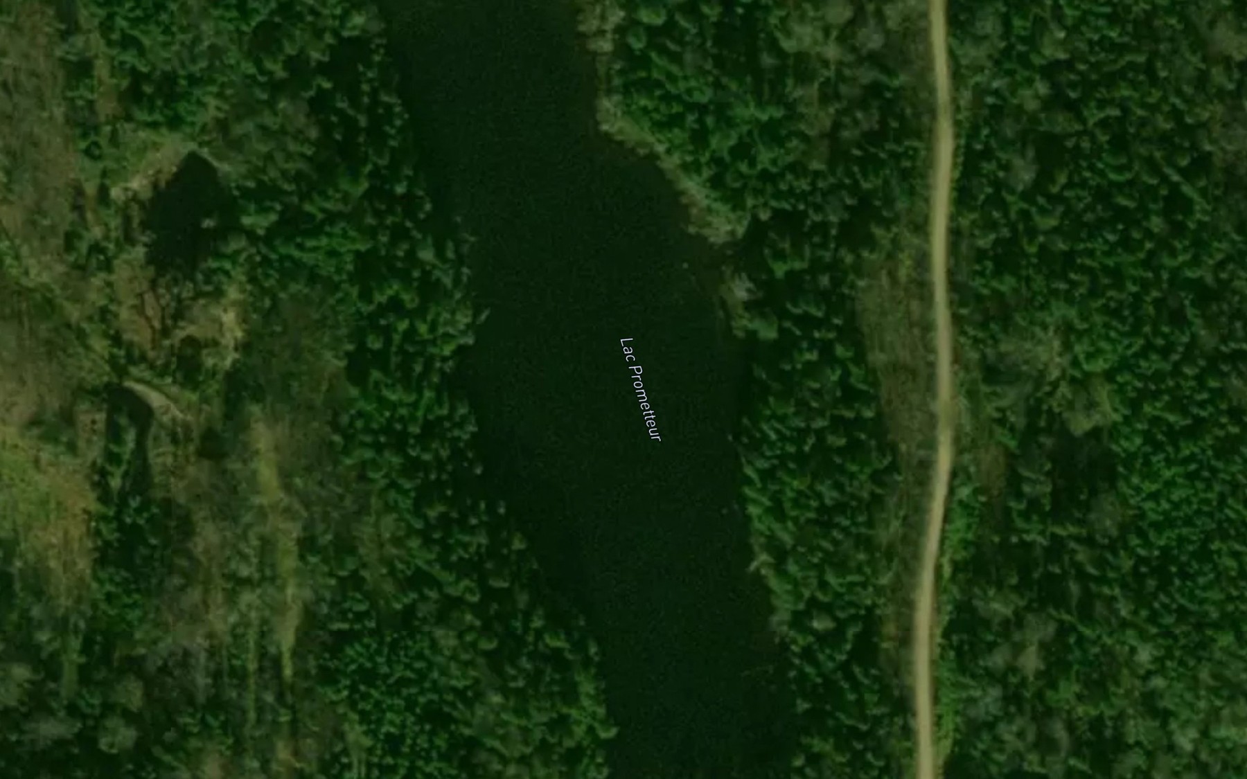 Satellite map of the Lac Prometteur