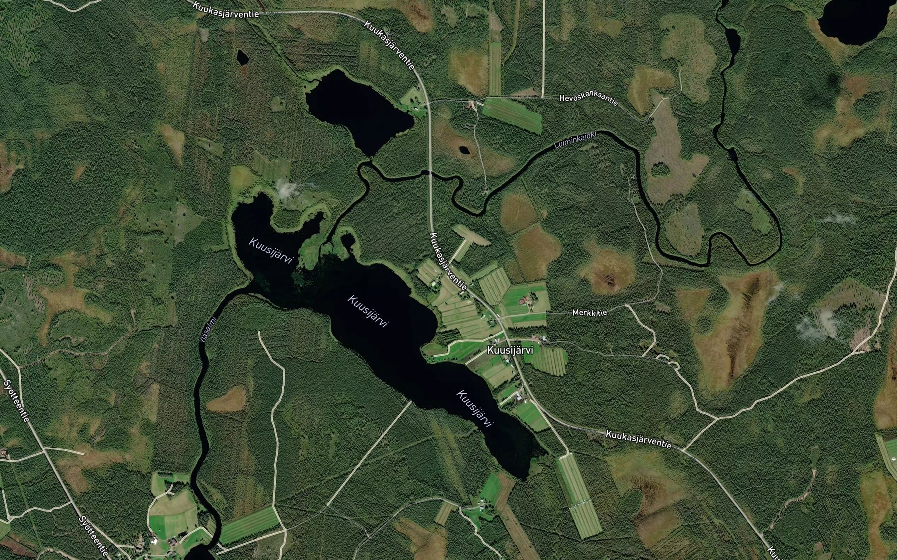 Satellite map of the Luiminkajoki