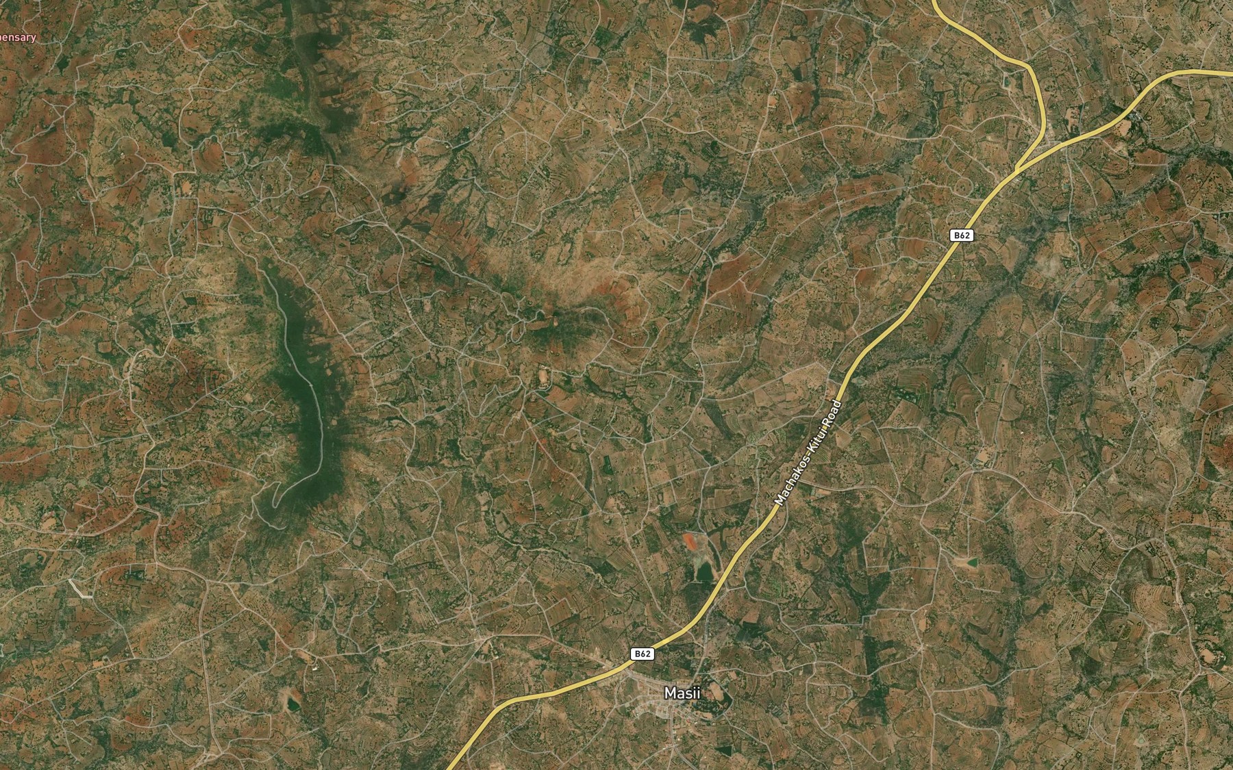 Satellite map of the Kingatuani Dam