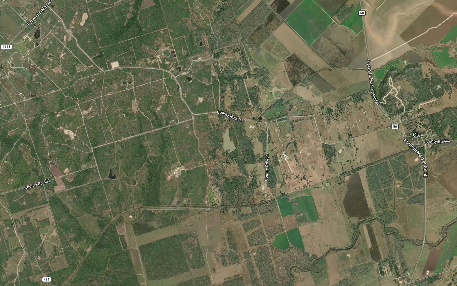 Satellite map of the Hutchings Lake
