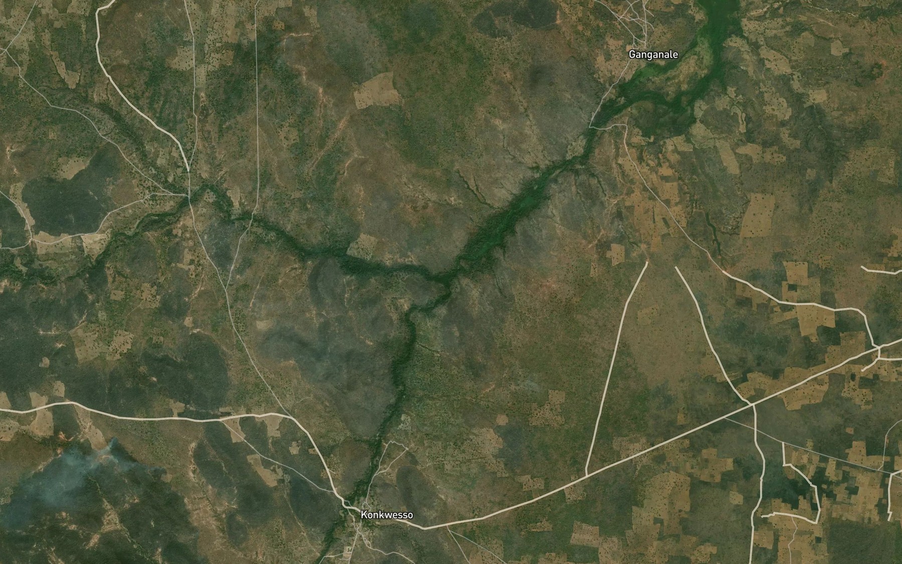 Satellite map of the River Jeona