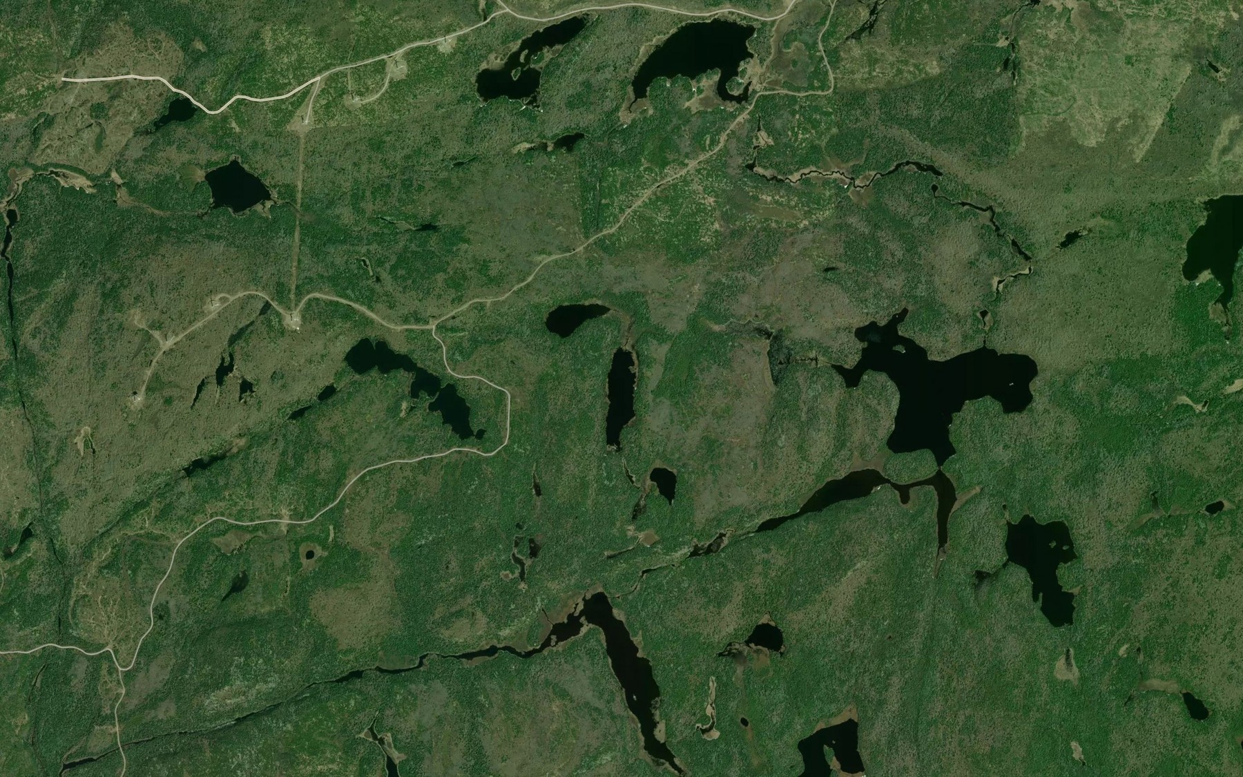 Satellite map of the Crag Lake