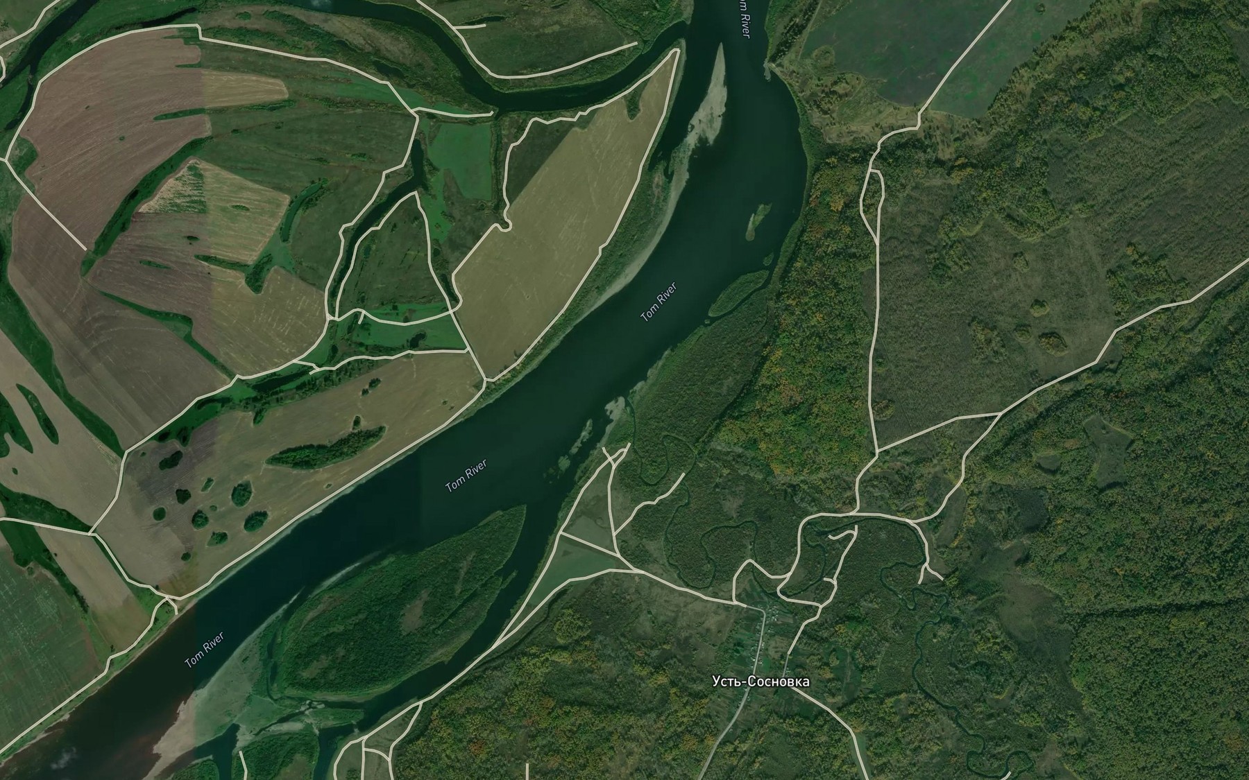 Satellite map of the Sosnovka