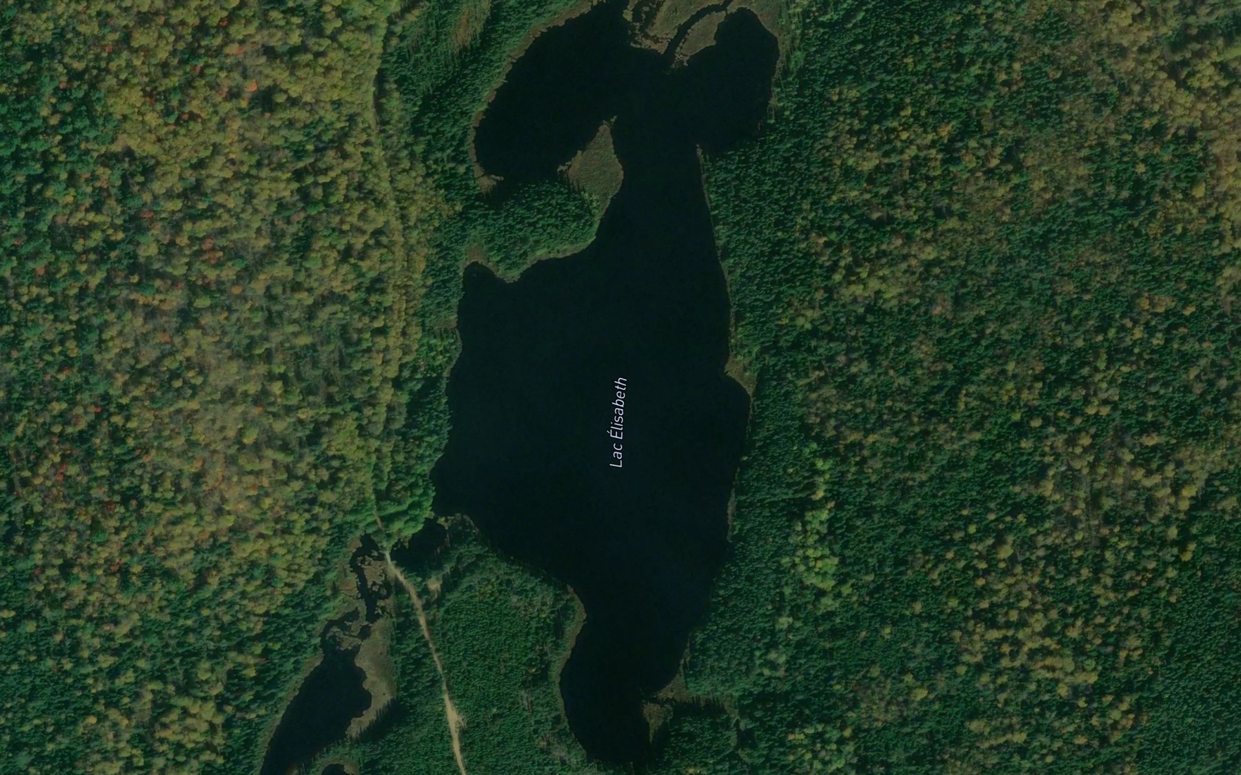 Satellite map of the Lac Elisabeth
