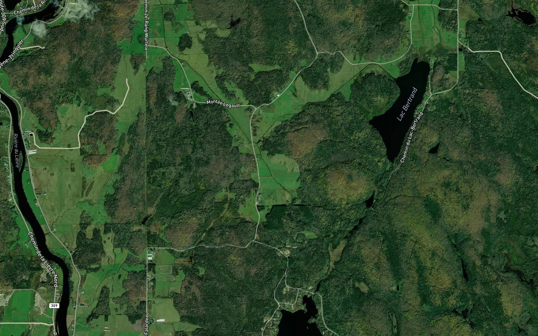 Satellite map of the Ruisseau Saint-Pierre