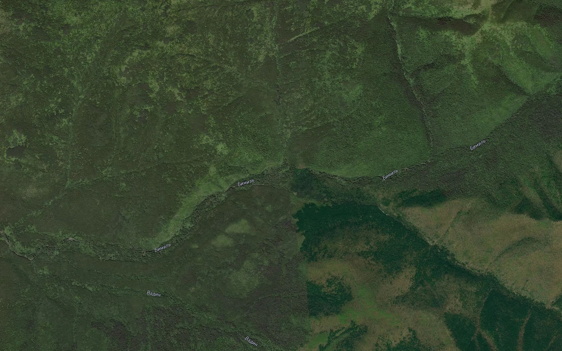Satellite map of the Bol'shoy Khiral'