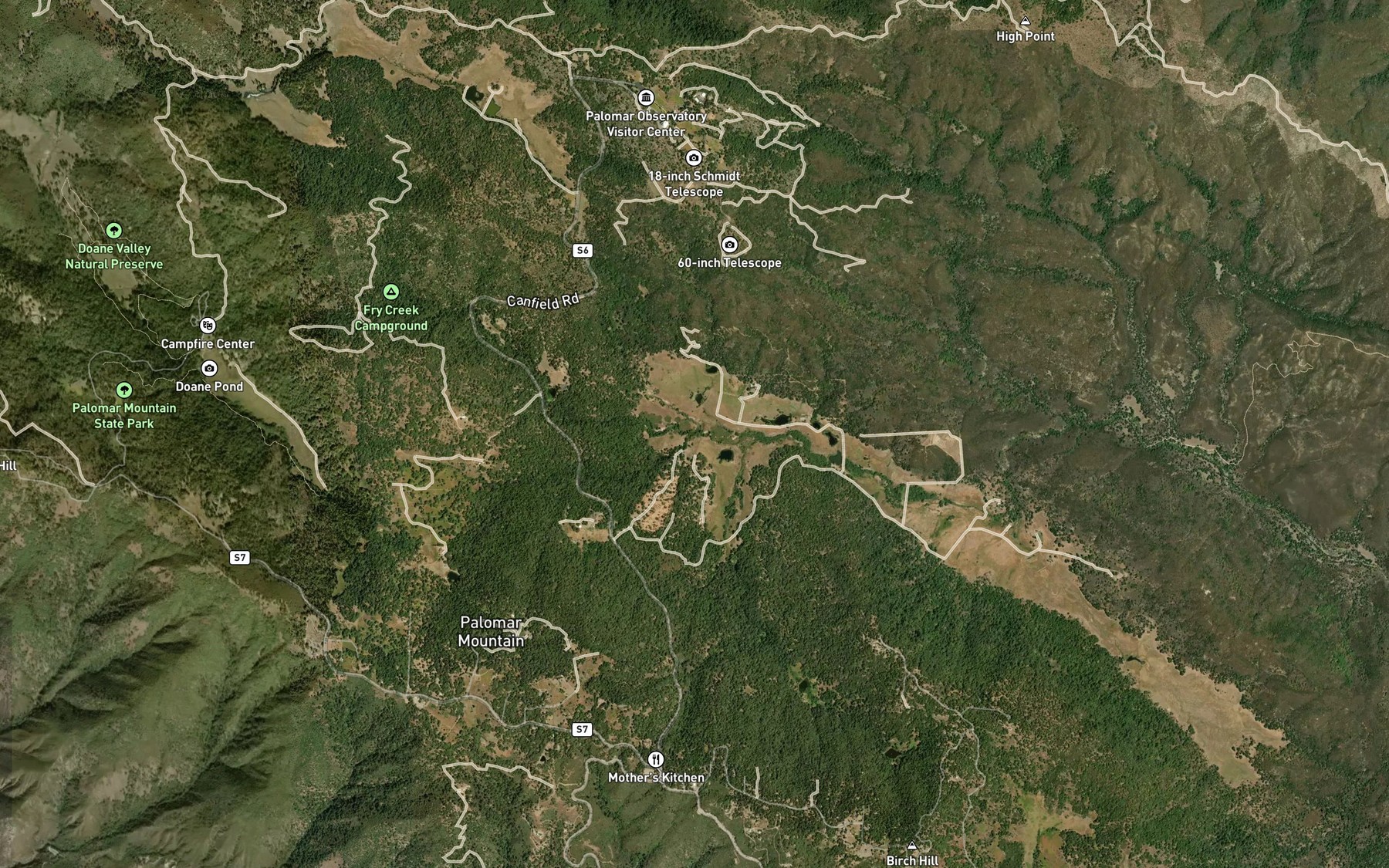 Satellite map of the Iron Springs Creek