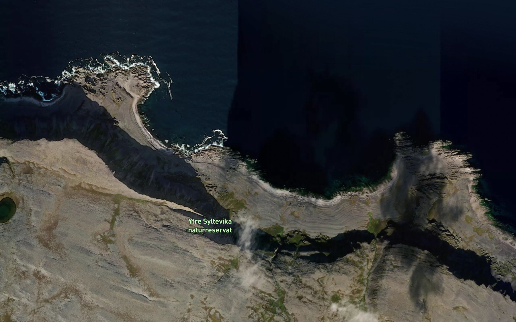 Satellite map of the Svartnesbukta