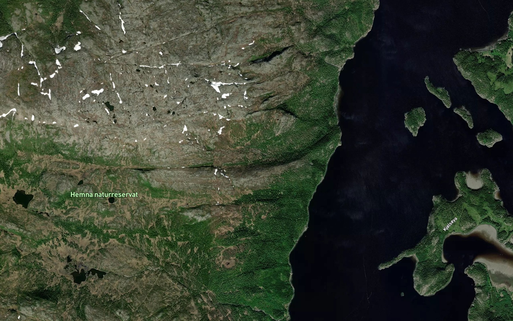 Satellite map of the Storsteinvikbekken