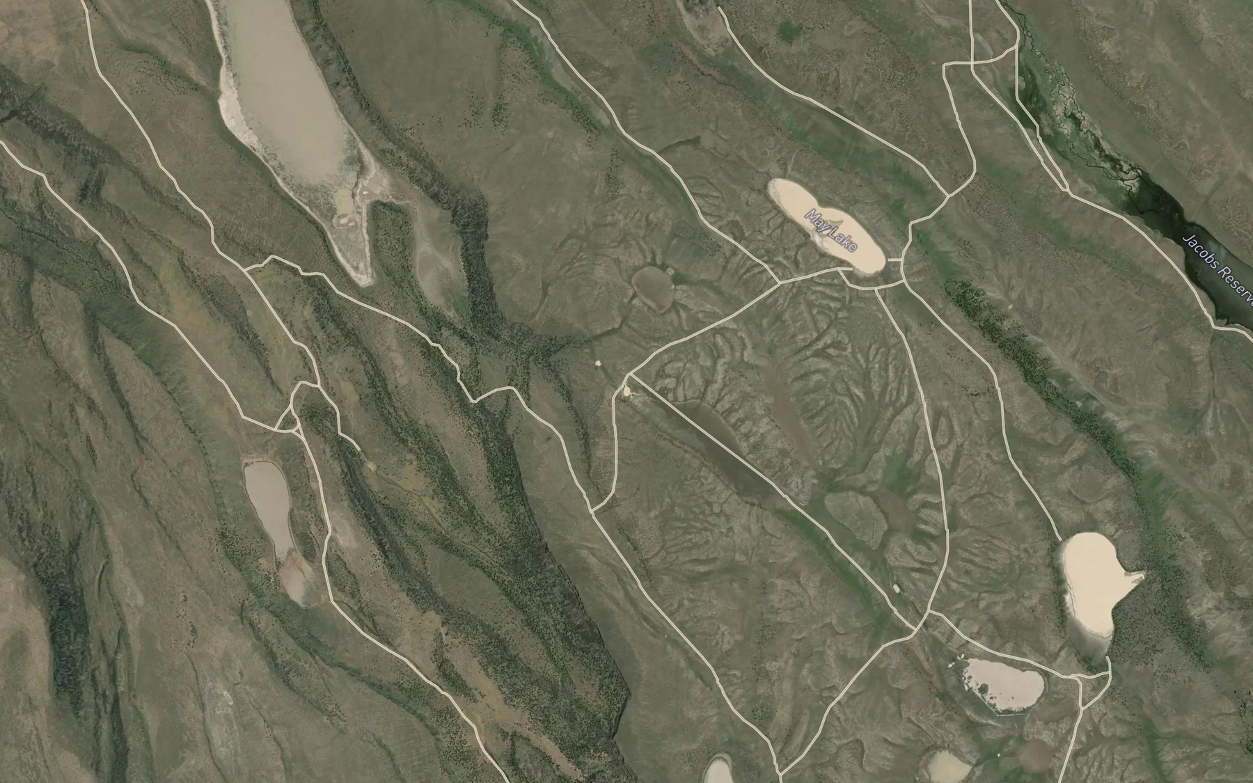 Satellite map of the Handle Reservoir