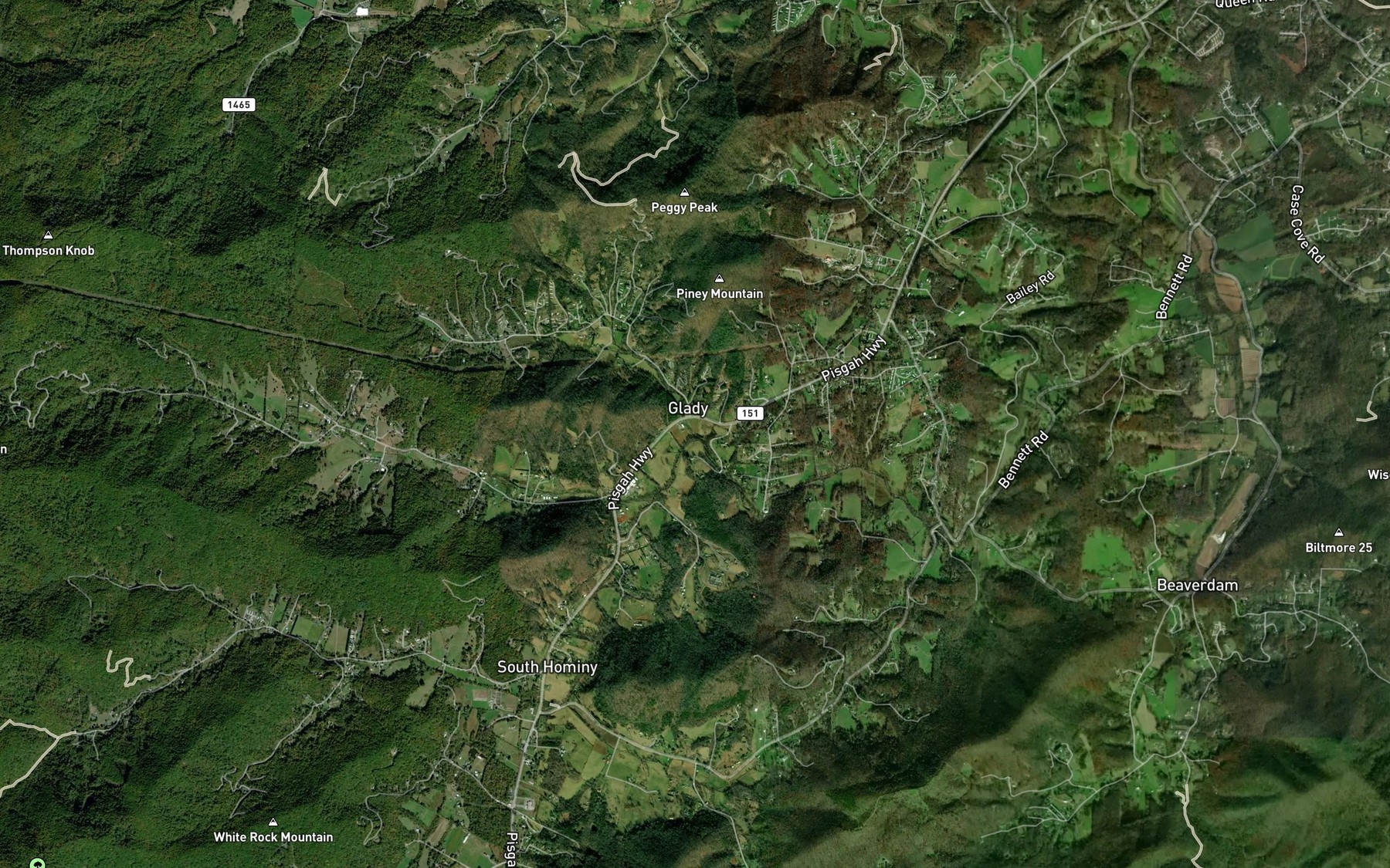 Satellite map of the Morgan Branch
