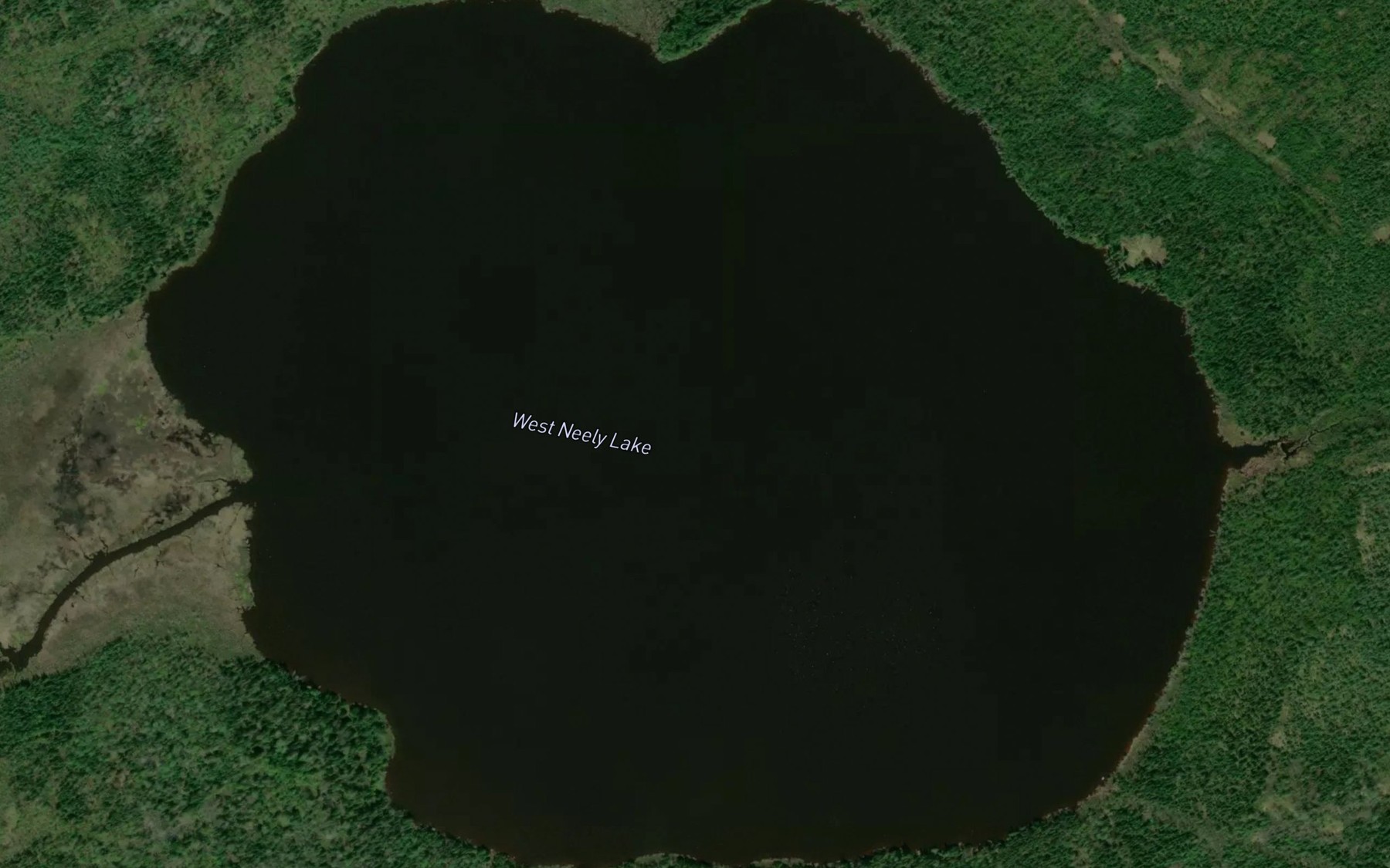 Satellite map of the West Neely Lake