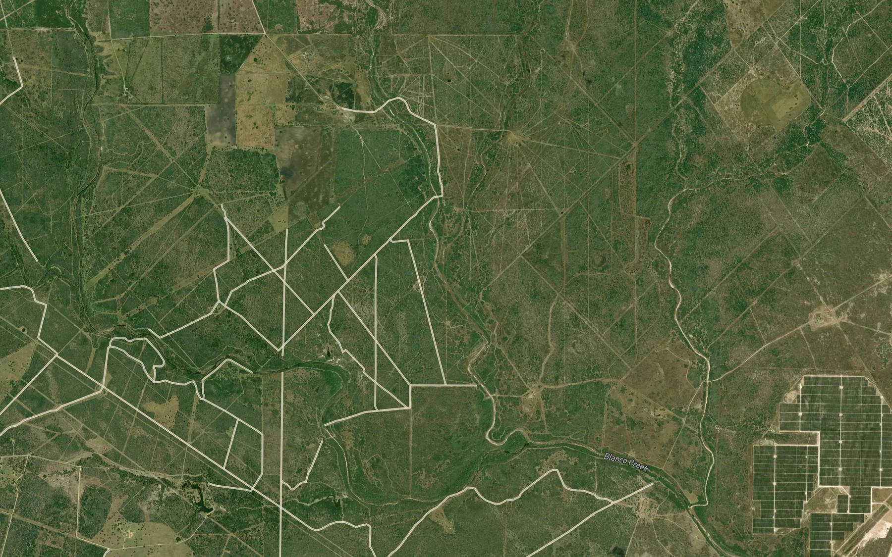 Satellite map of the Goat Creek